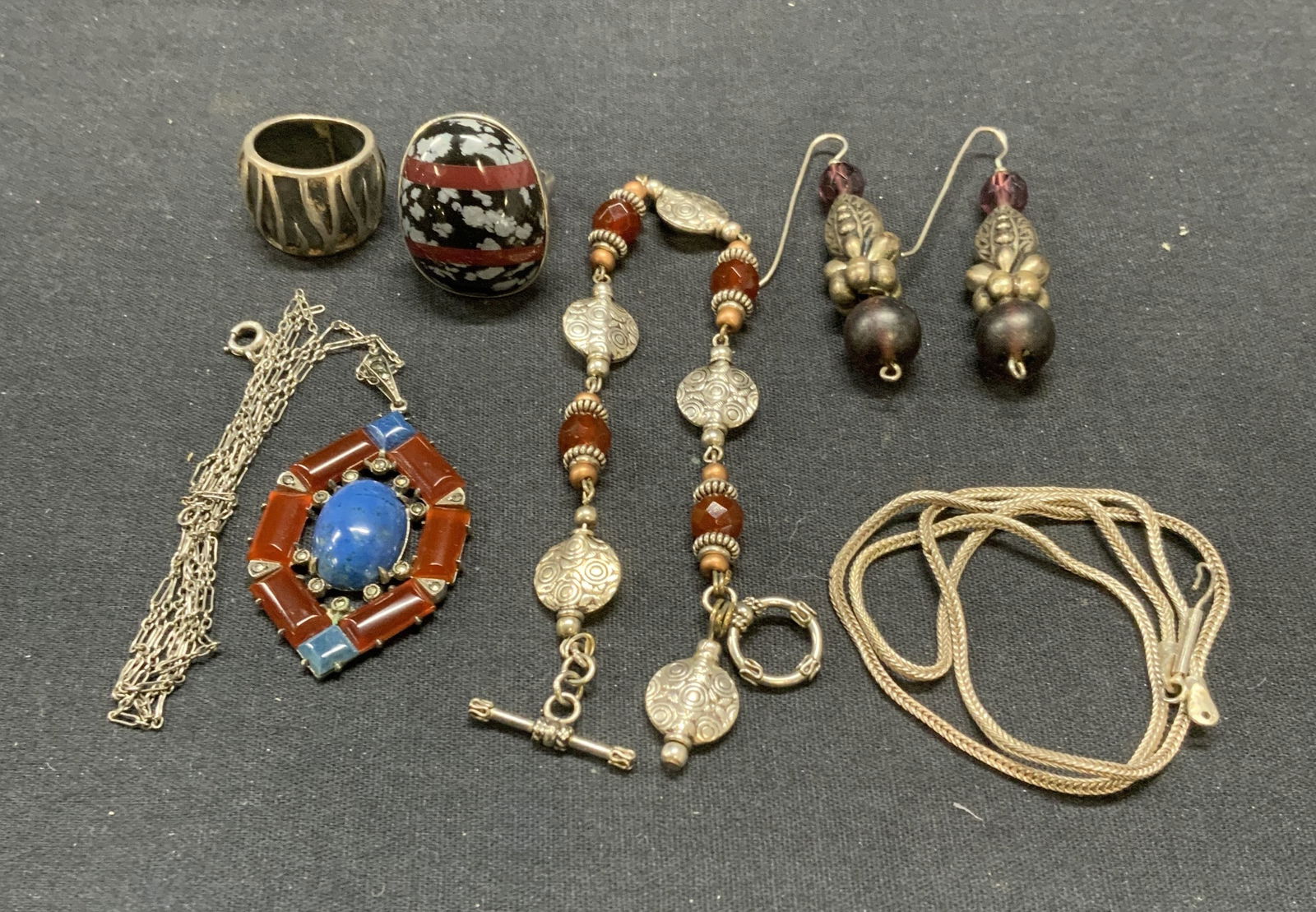 6 Sterling Silver Carnelian Pendant Necklace, More (1 of 17)