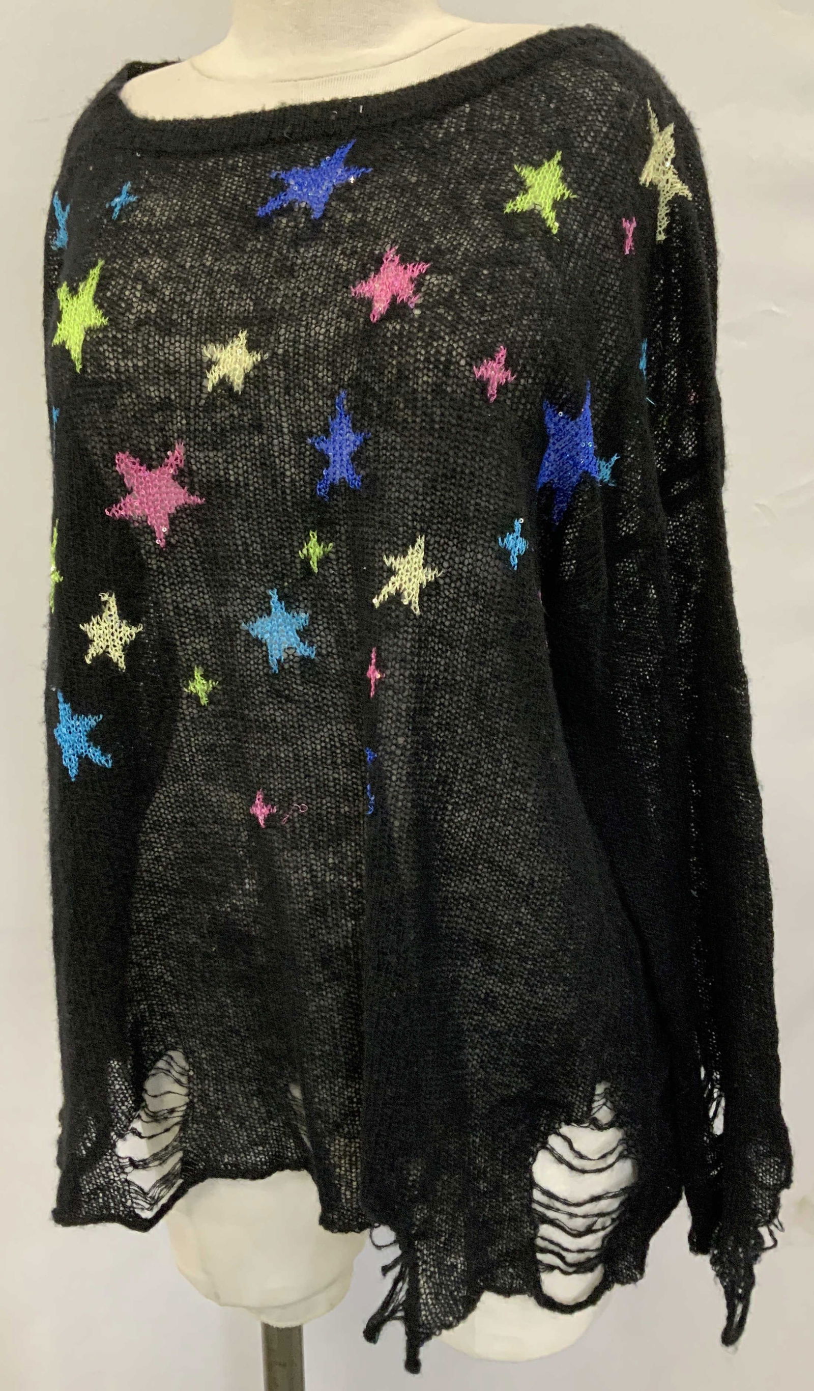 Wild Fox Star Pattern Boho Wool Knit Sweater (1 of 10)