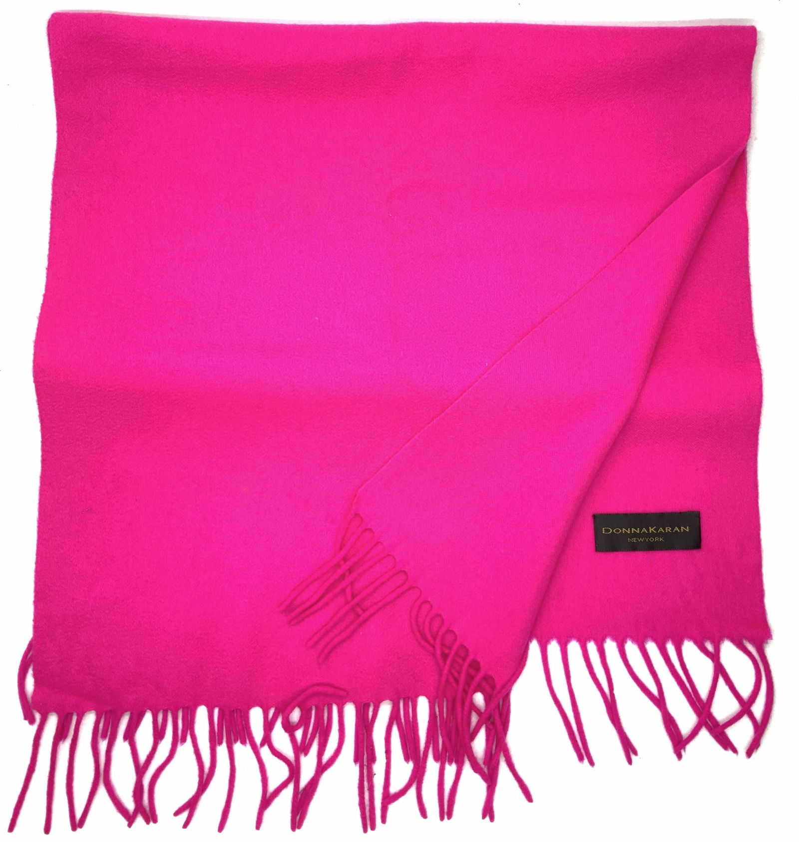 Neon Pink DONNA KARAN CASHMERE Scarf/ Wrap New (1 of 6)
