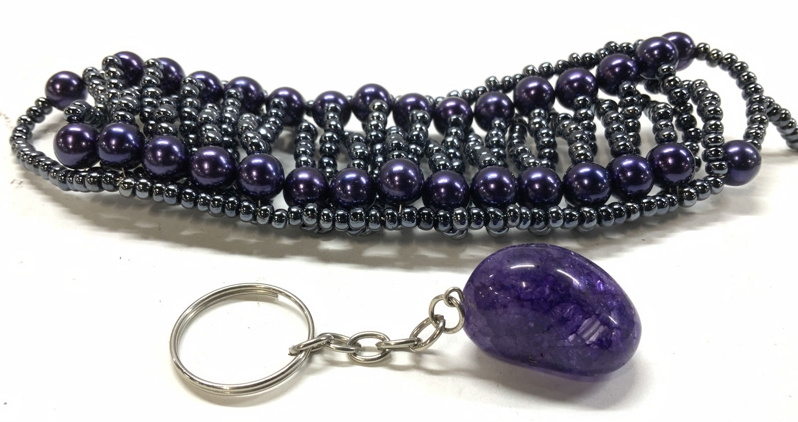 Handmade Faux Pearl Bead Bracelet, Key chain, 2 (1 of 6)