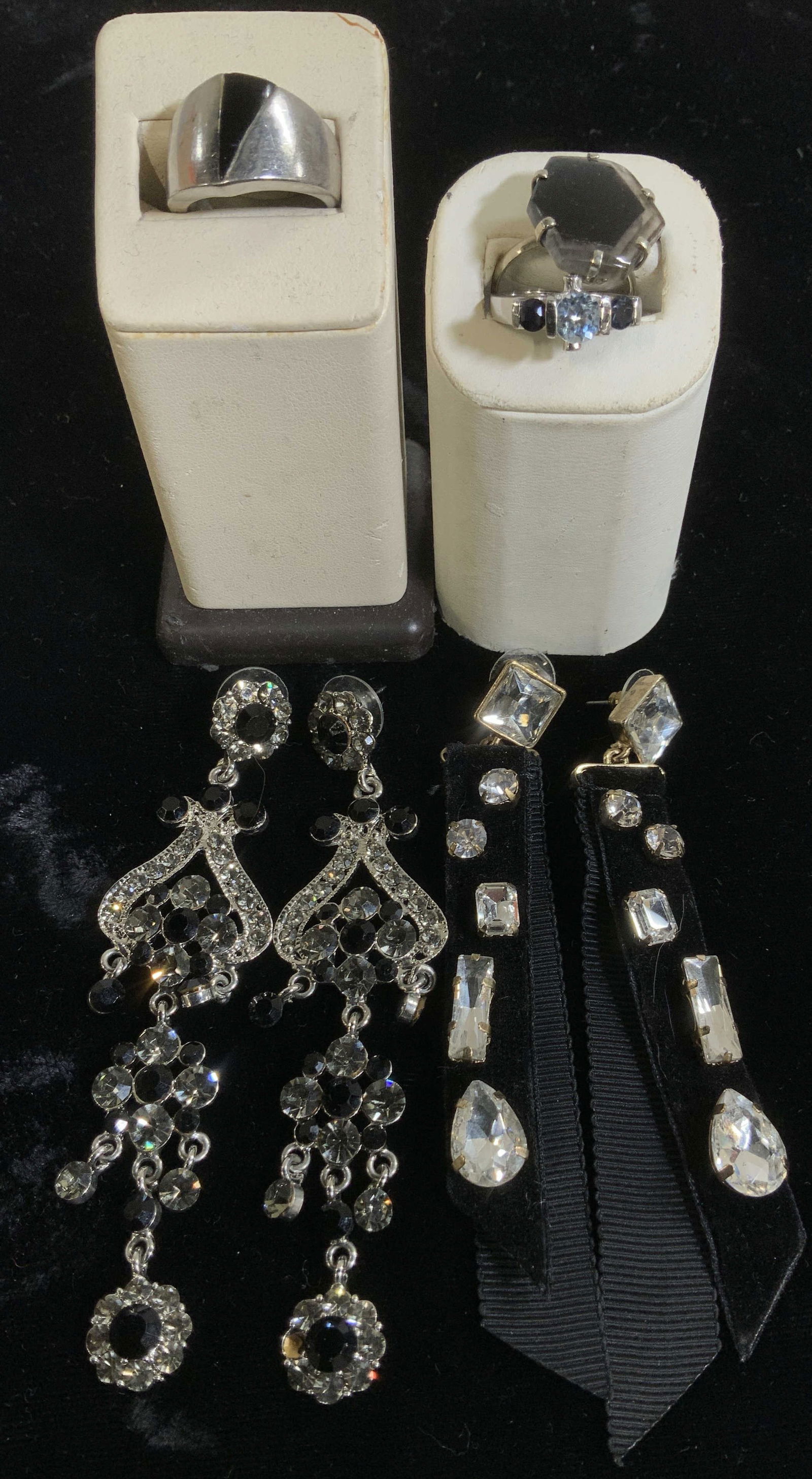Lot4 Sterling Silver Rings & Chandelier Earrings (1 of 7)