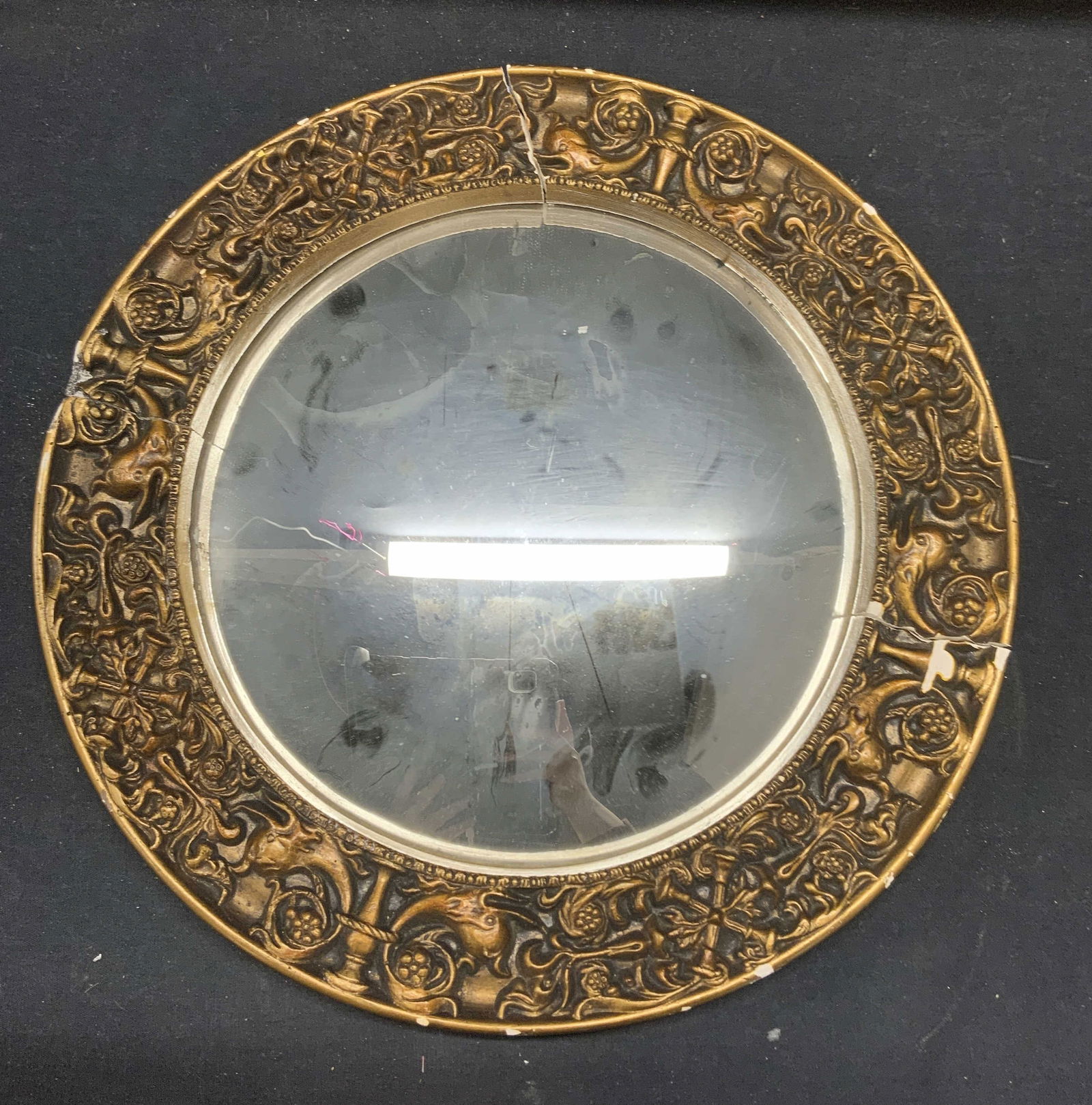 Vintage Mirrart Gilt Plaster Scroll Mirror England (1 of 8)
