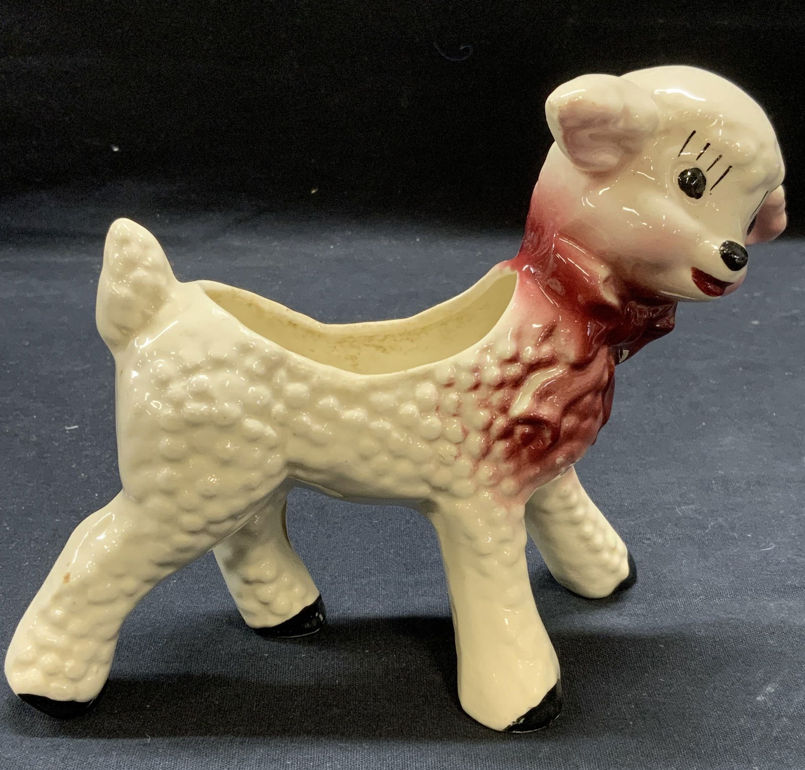 Vintage Ceramic Lamb Figural Planter (1 of 6)