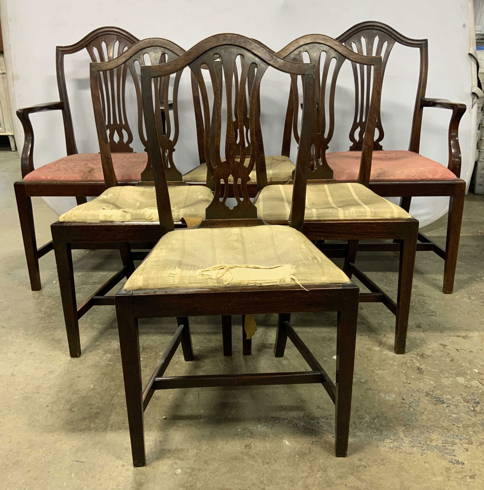 Lot 6 Vintage Wooden Dining Chairs (1 of 9)