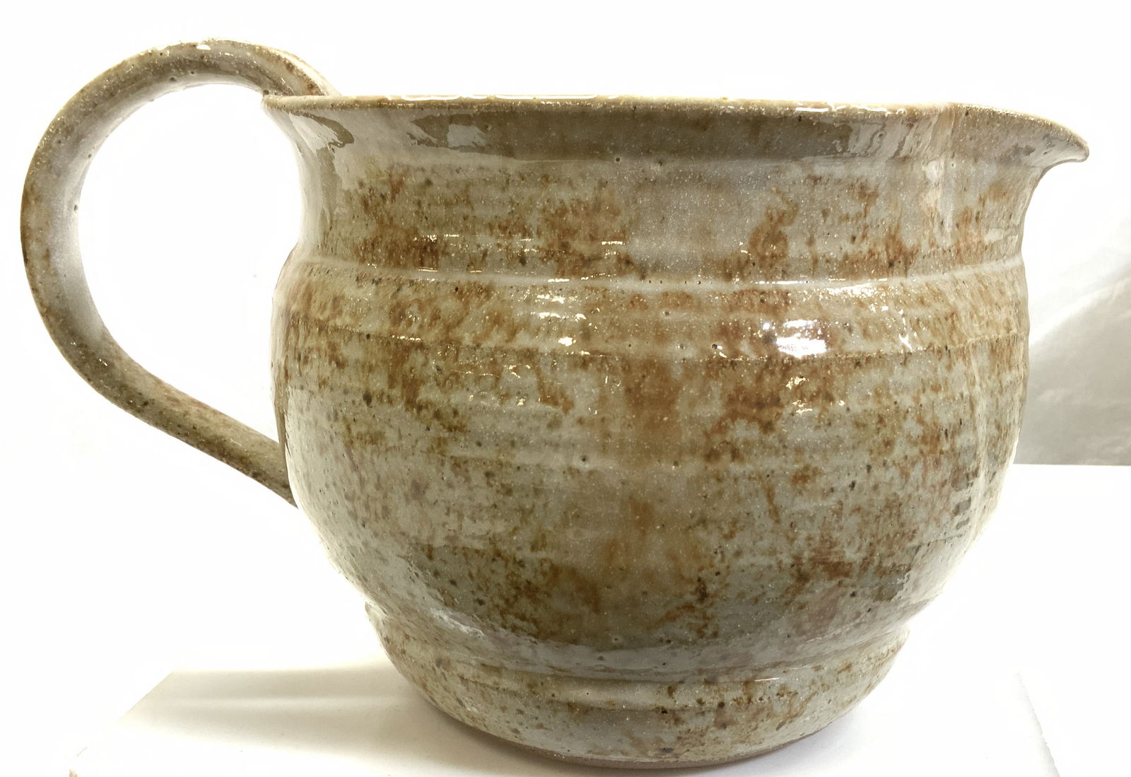 Vintage Glazed Terra Cotta Pitcher Signed 1979 (1 of 6)