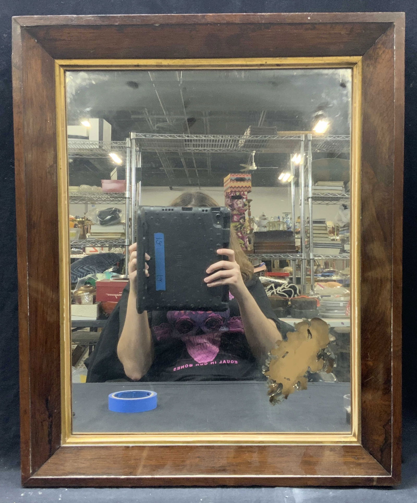 Vintage Mahogany Wall Mirror 22in (1 of 6)