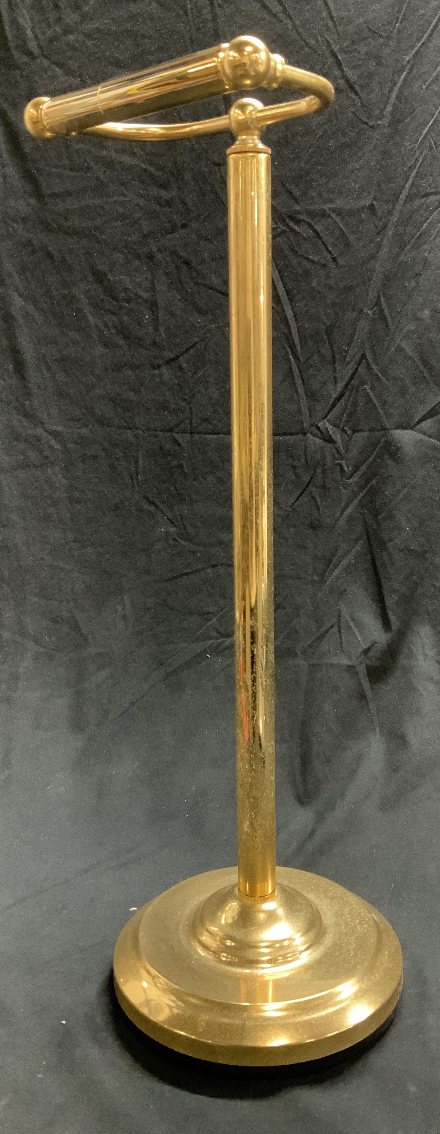 Standing Brass Toilet Paper Holder., 22 in. (1 of 6)