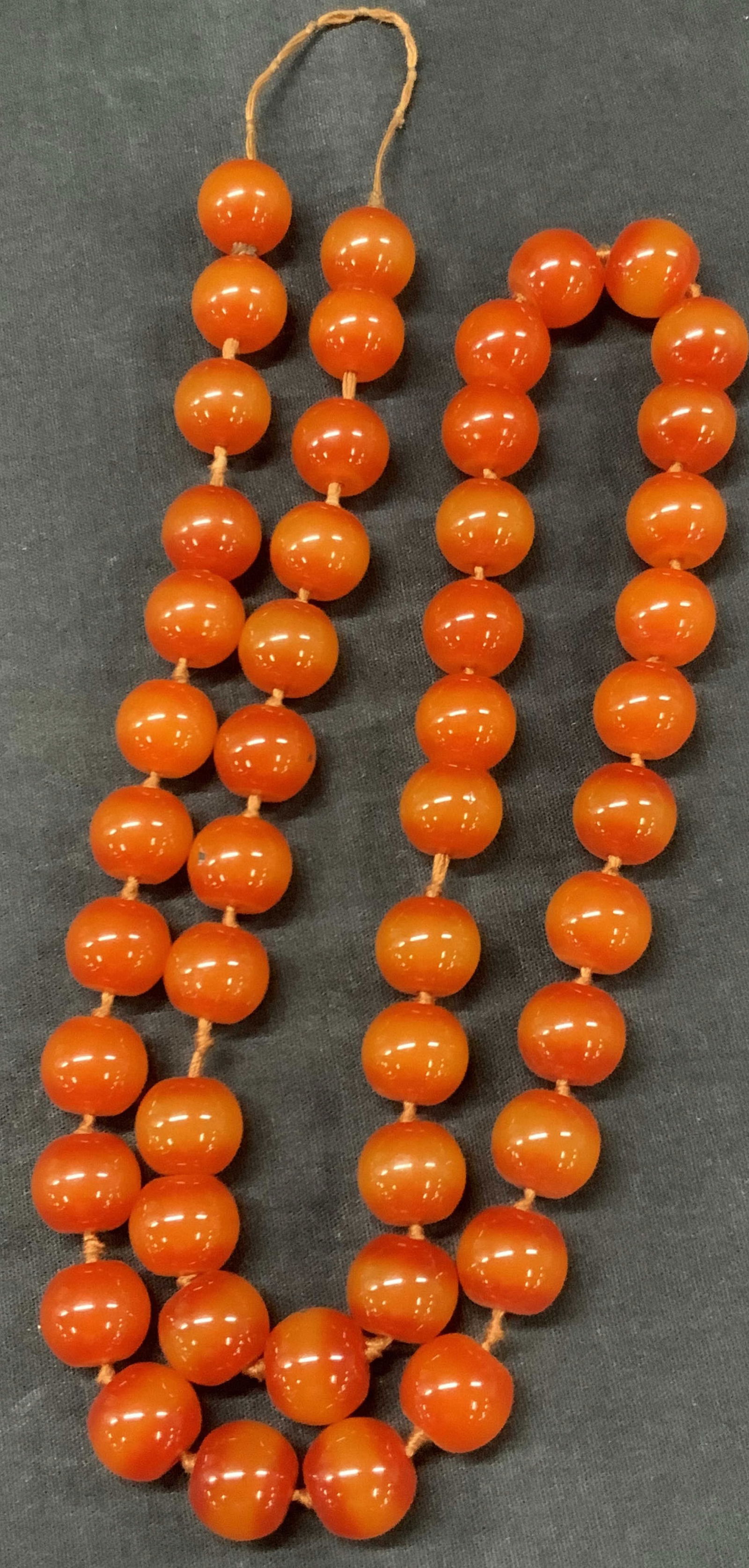 Orange Beaded Opera Length Necklace (1 of 7)