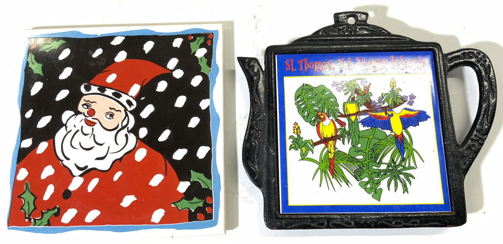 Lot 2 Tile Decor, Virgin Islands & Holiday Santa (1 of 7)