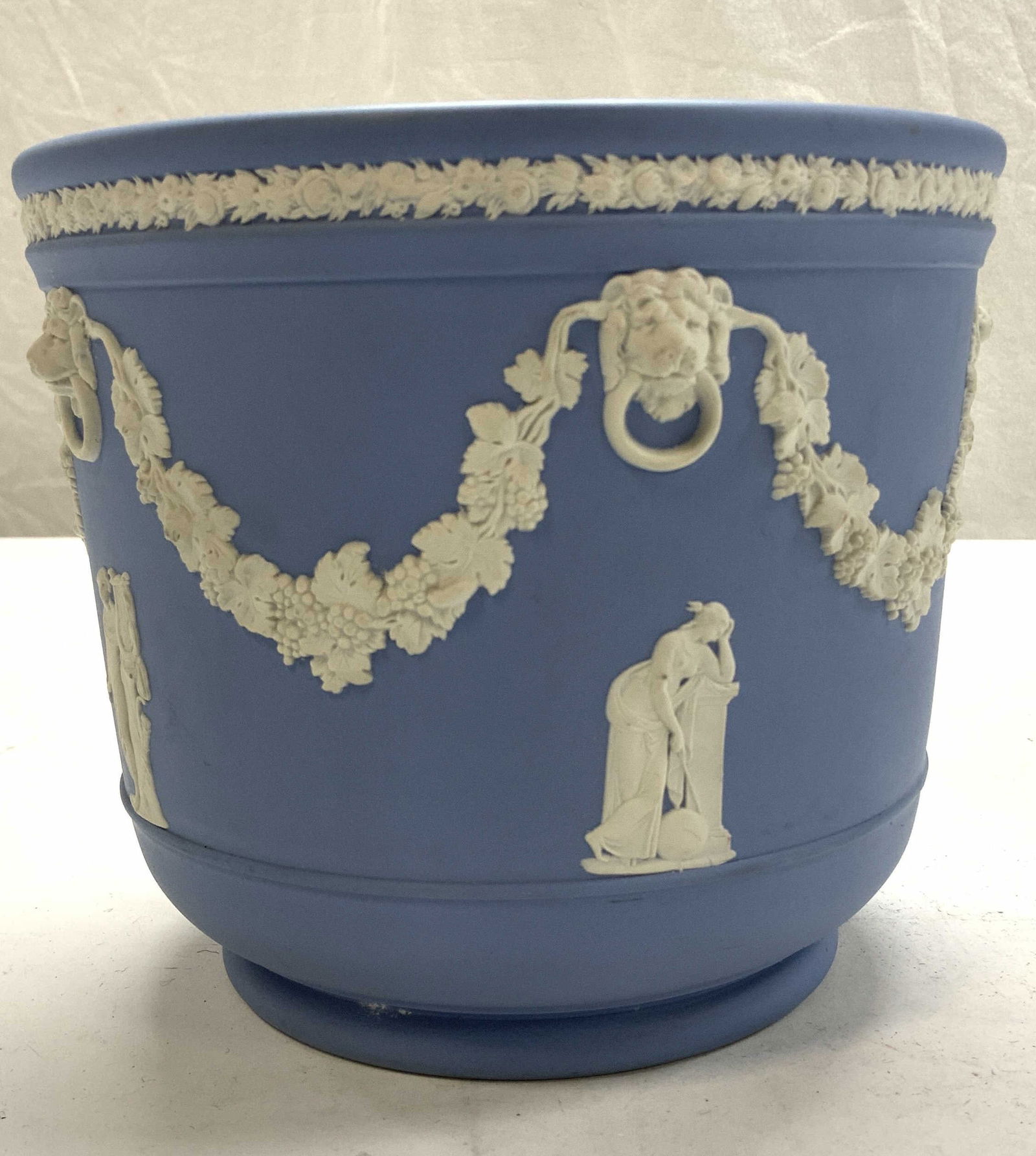 Wedgwood Light Blue Porcelain Cachepot, England (1 of 6)