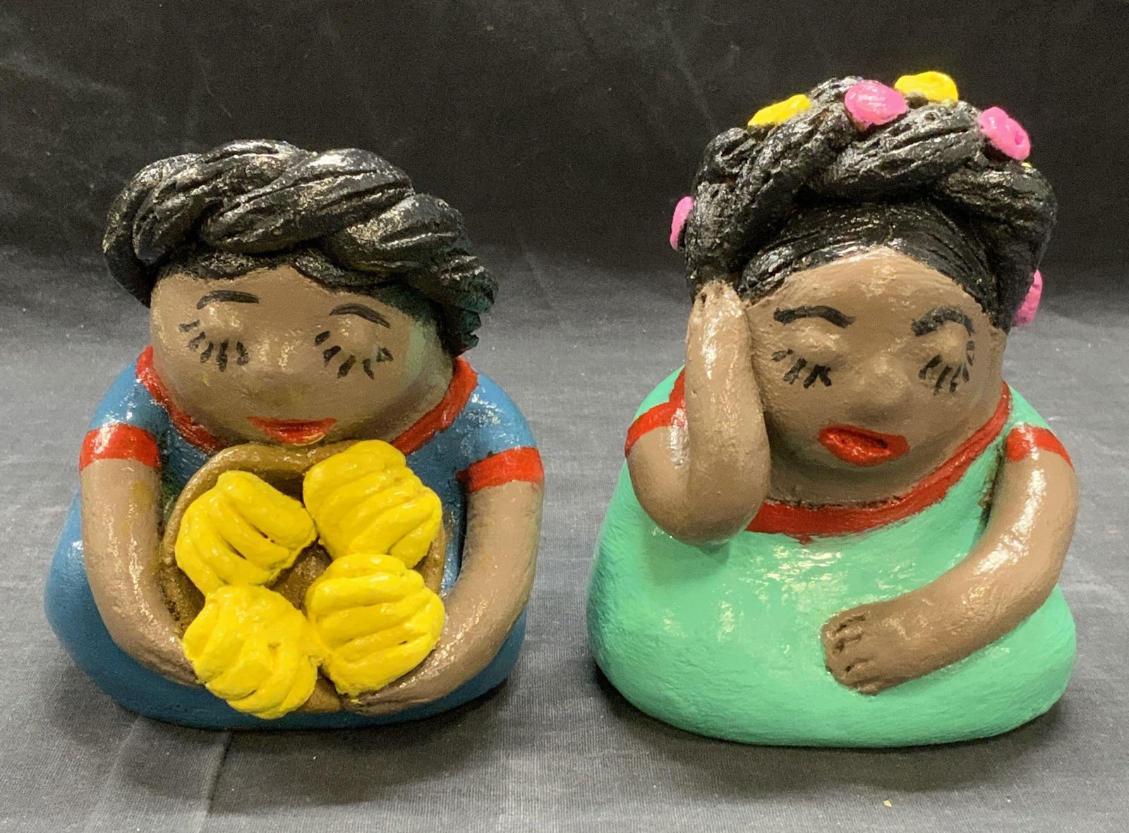 Lot 2 Folk Art Pottery Figurals (1 of 9)