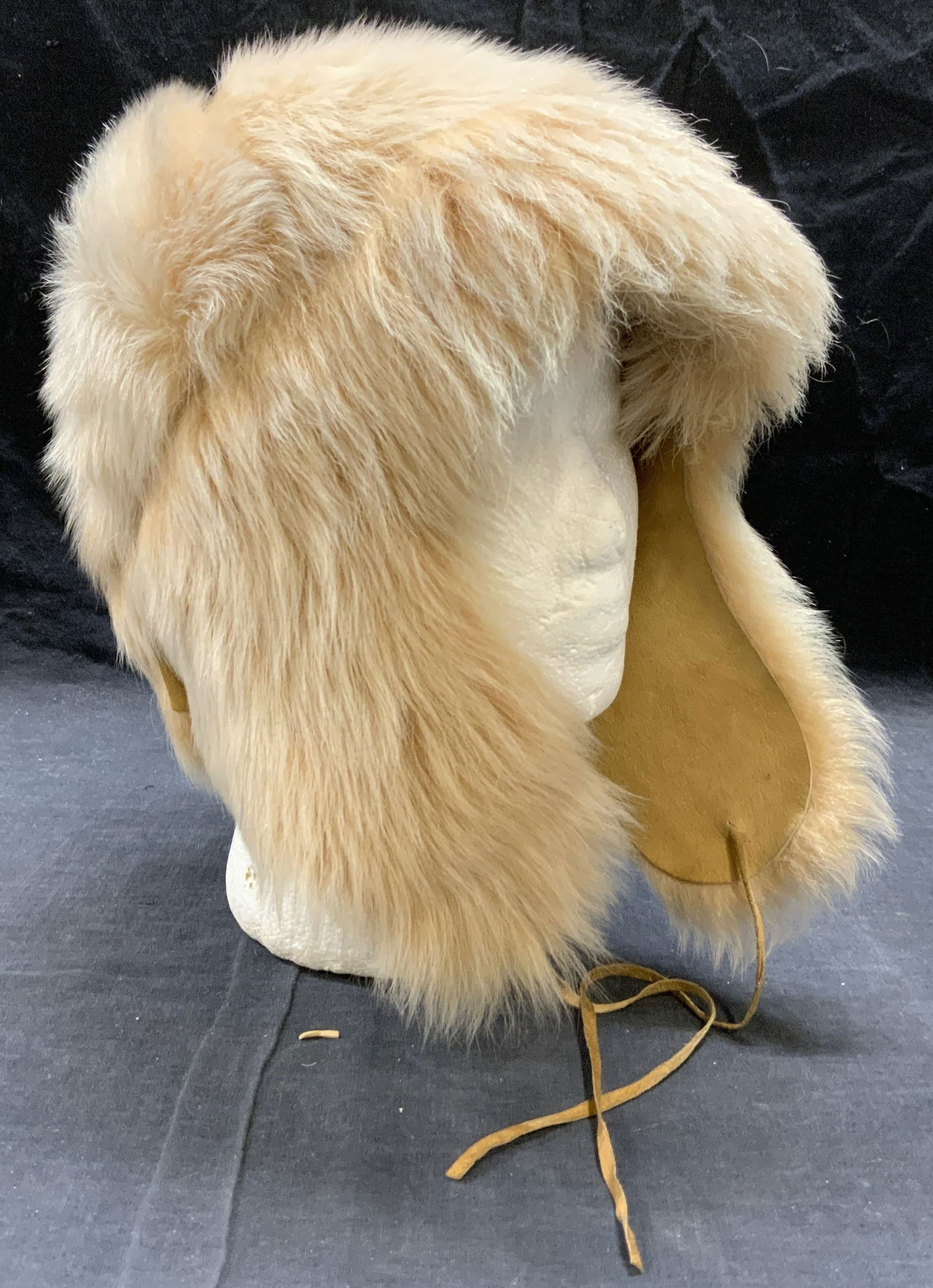 Tan Suede & Faux Fur Hat (1 of 6)