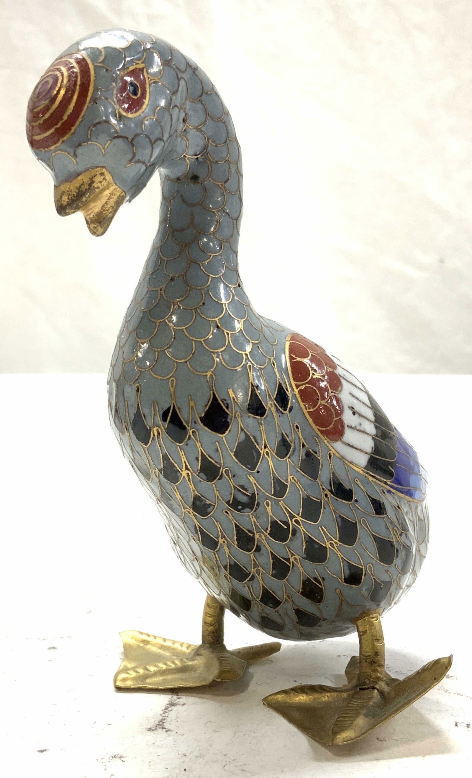 Chinese Cloisonne and Brass Duck Figural (1 of 6)