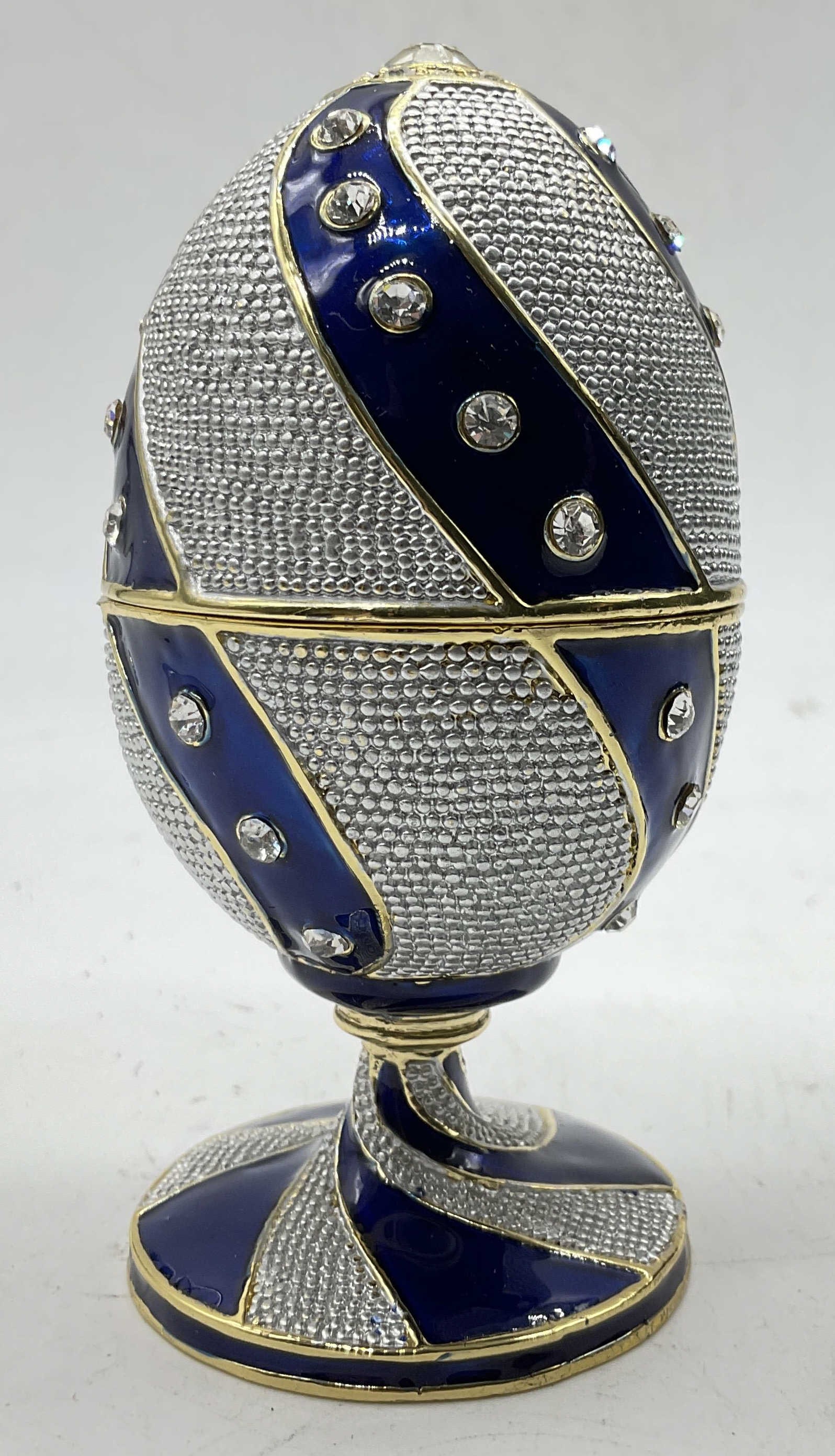 KEREN KOPAL 24K Gold Plated Faberge Egg W Crystals (1 of 7)