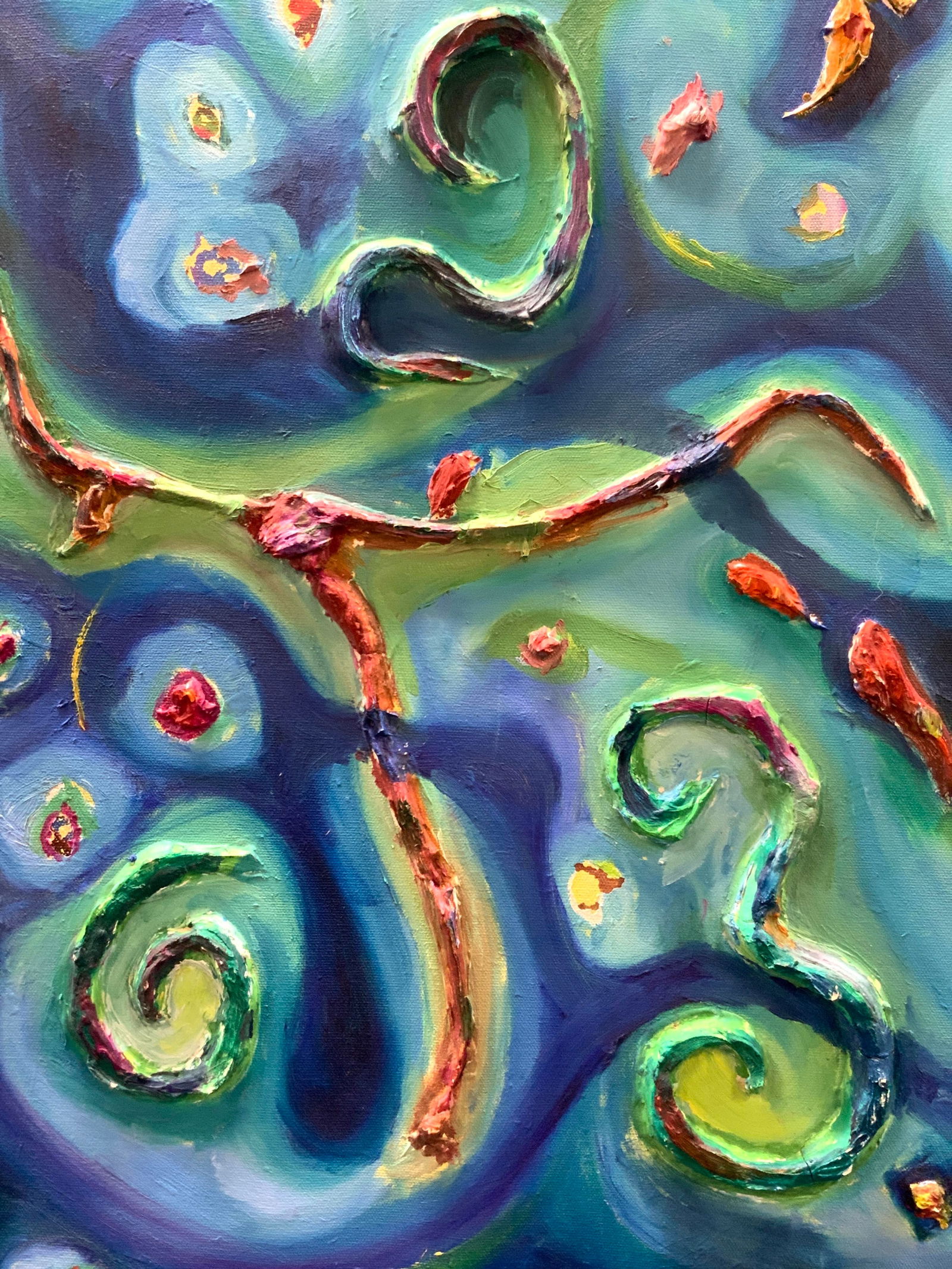 Melvin K. Allen Sgd Mixed Media Abstract Art 2ft (1 of 10)