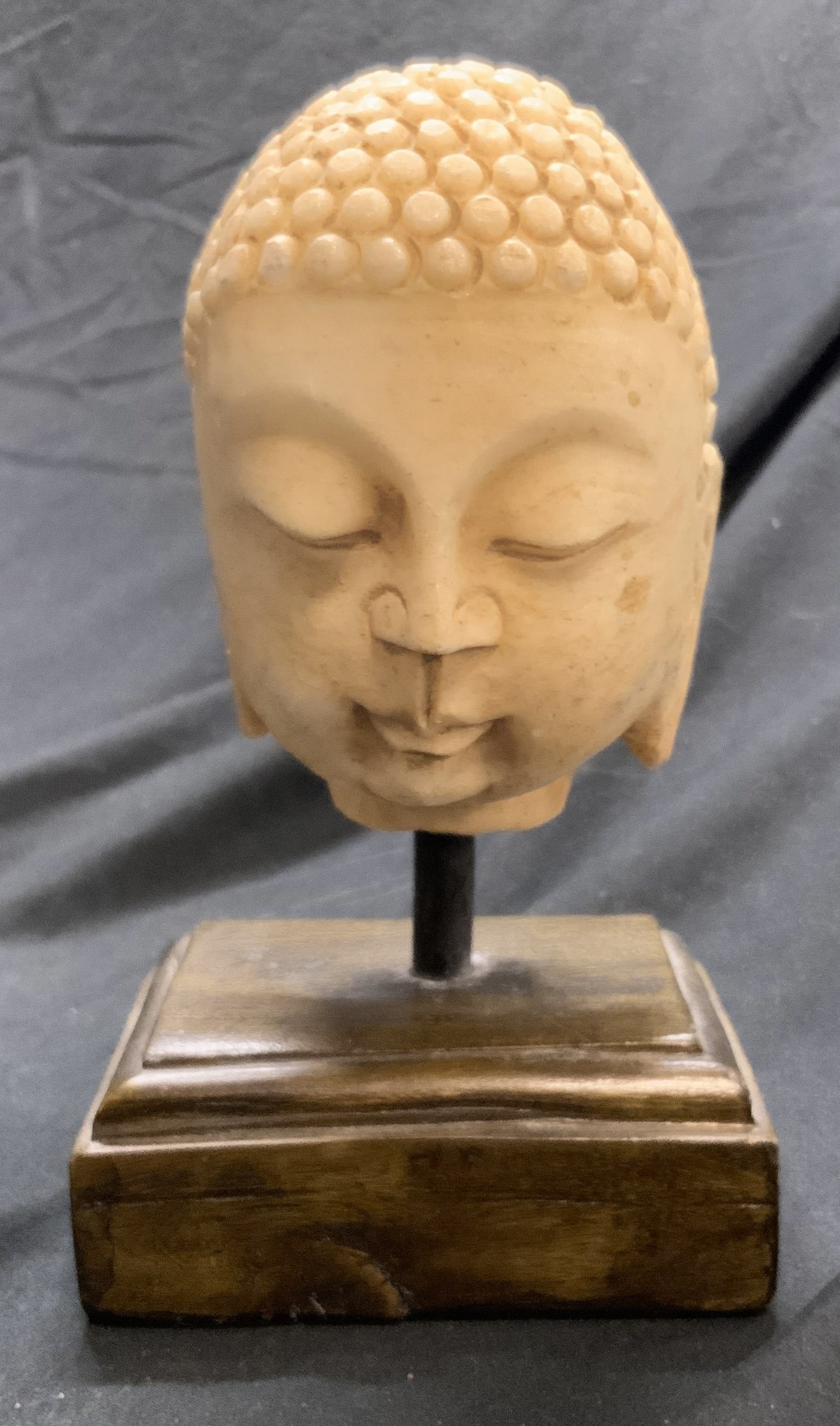 Carved Stone Buddha Head Sculpture (1 of 7)