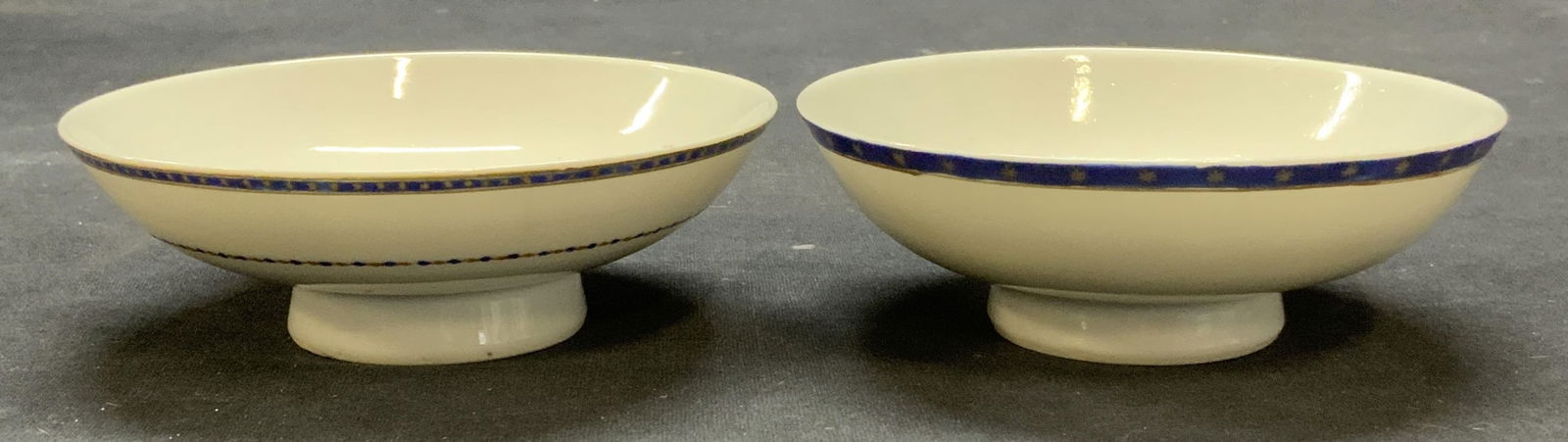 Lot 2 Vintage Footed Gilt Porcelain Bowls (1 of 7)