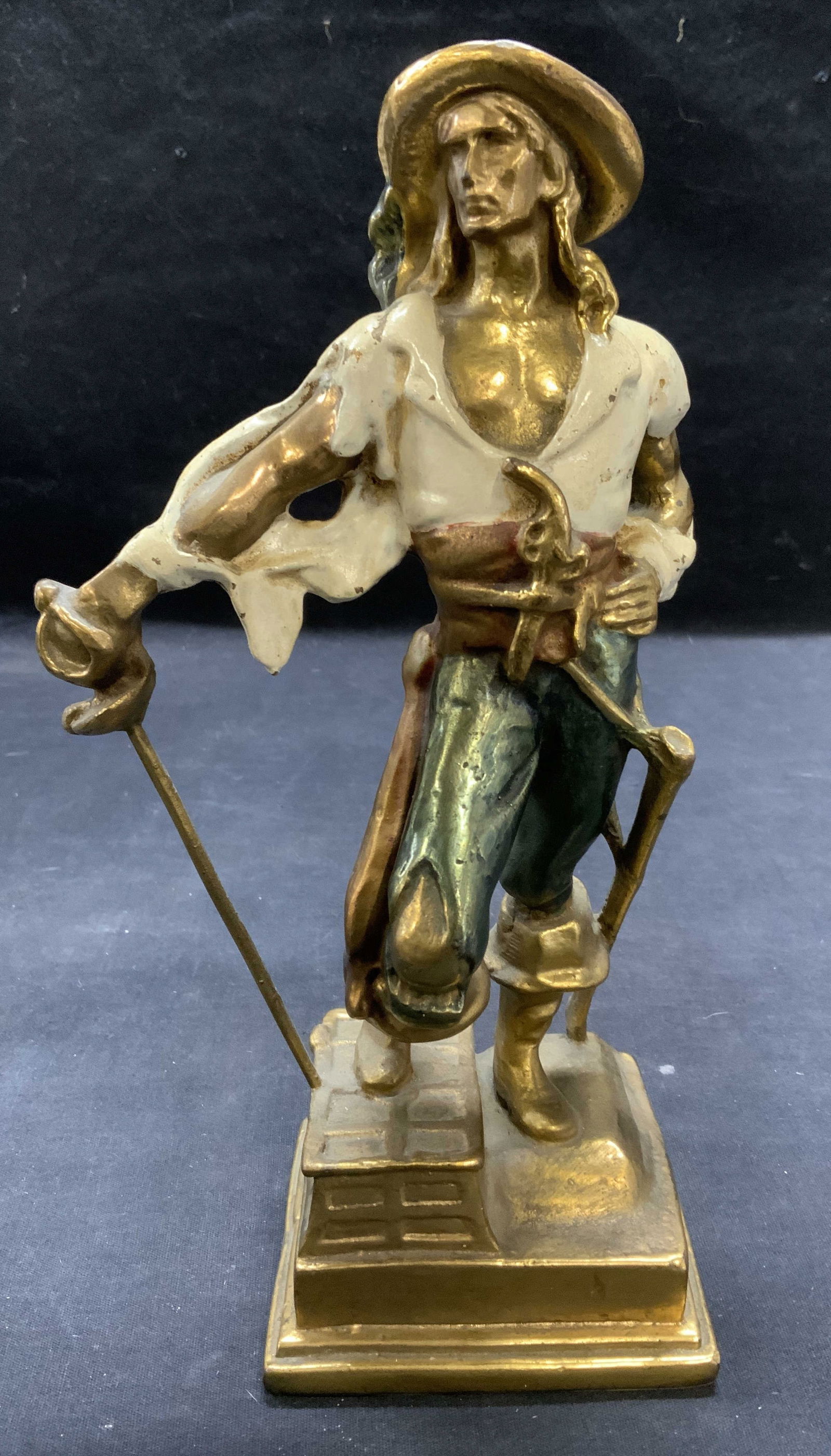Vintage Gilt Bronze Captain Kidd Figural (1 of 7)