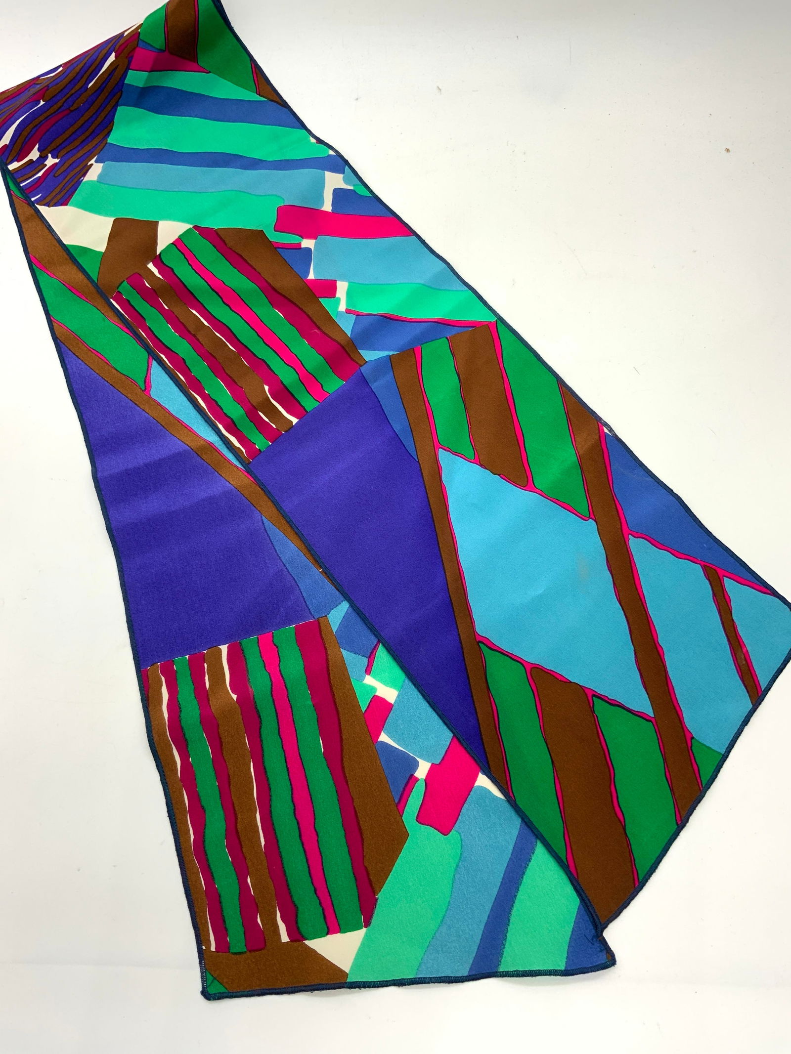 Geometric Print Silk Rectangular Scarf 3ft10in (1 of 6)