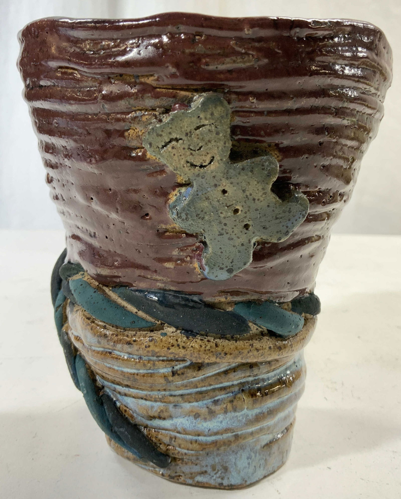 Signed Vintage Hand Crafted Ceramic Vase (1 of 6)