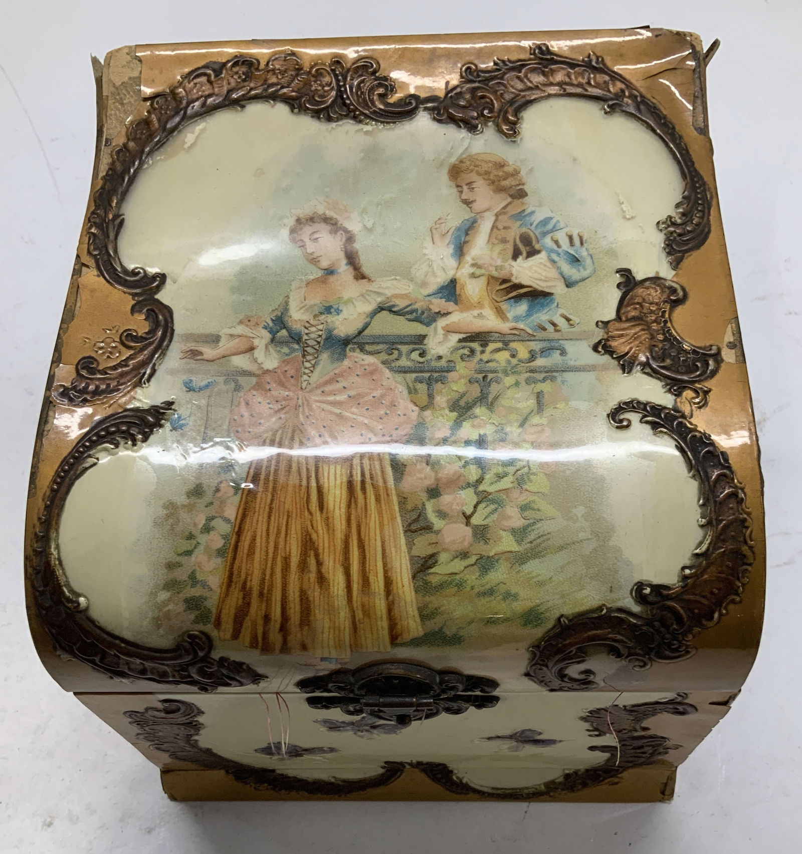 3 Antiqe Victorian Collar Box W Linen Collars (1 of 17)