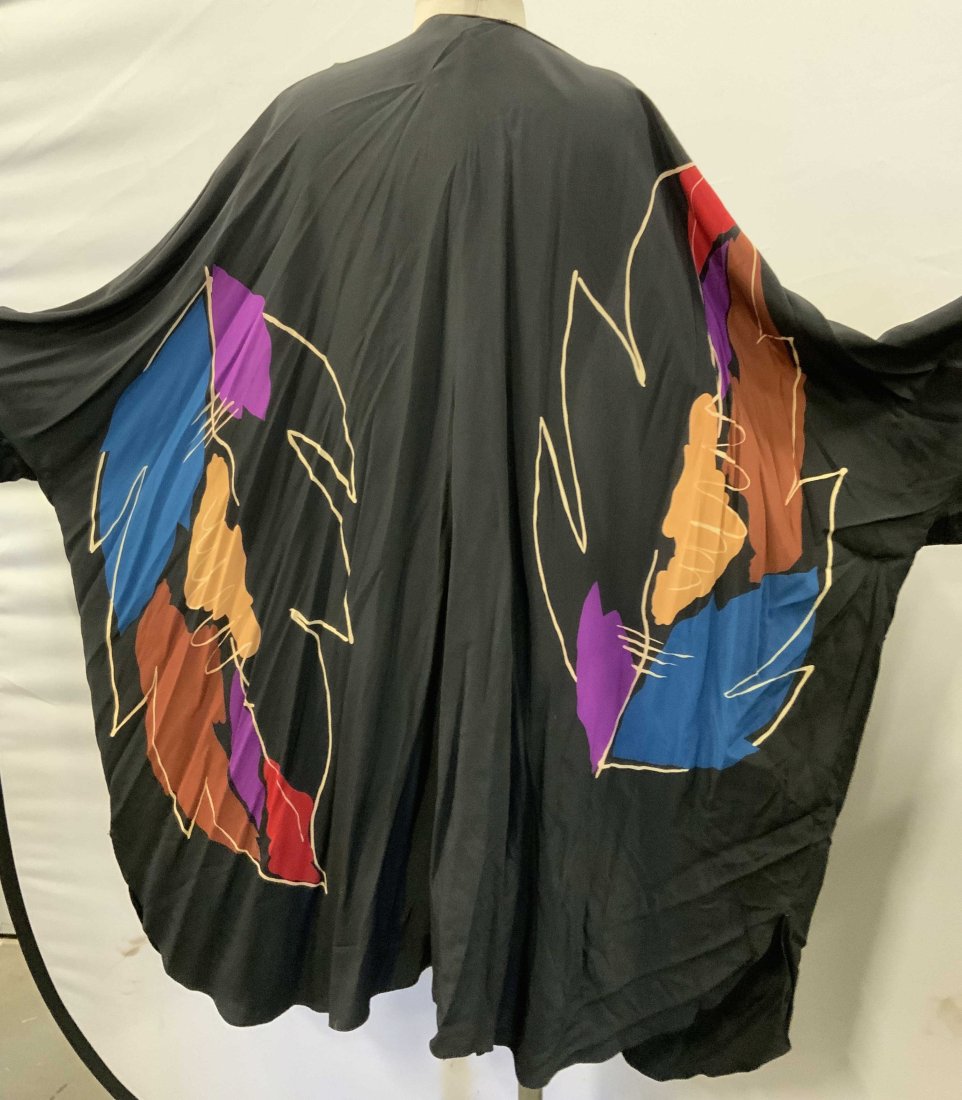 Ron Chew Ltd Color Block Leaf Silk Blousy Jacket (1 of 10)