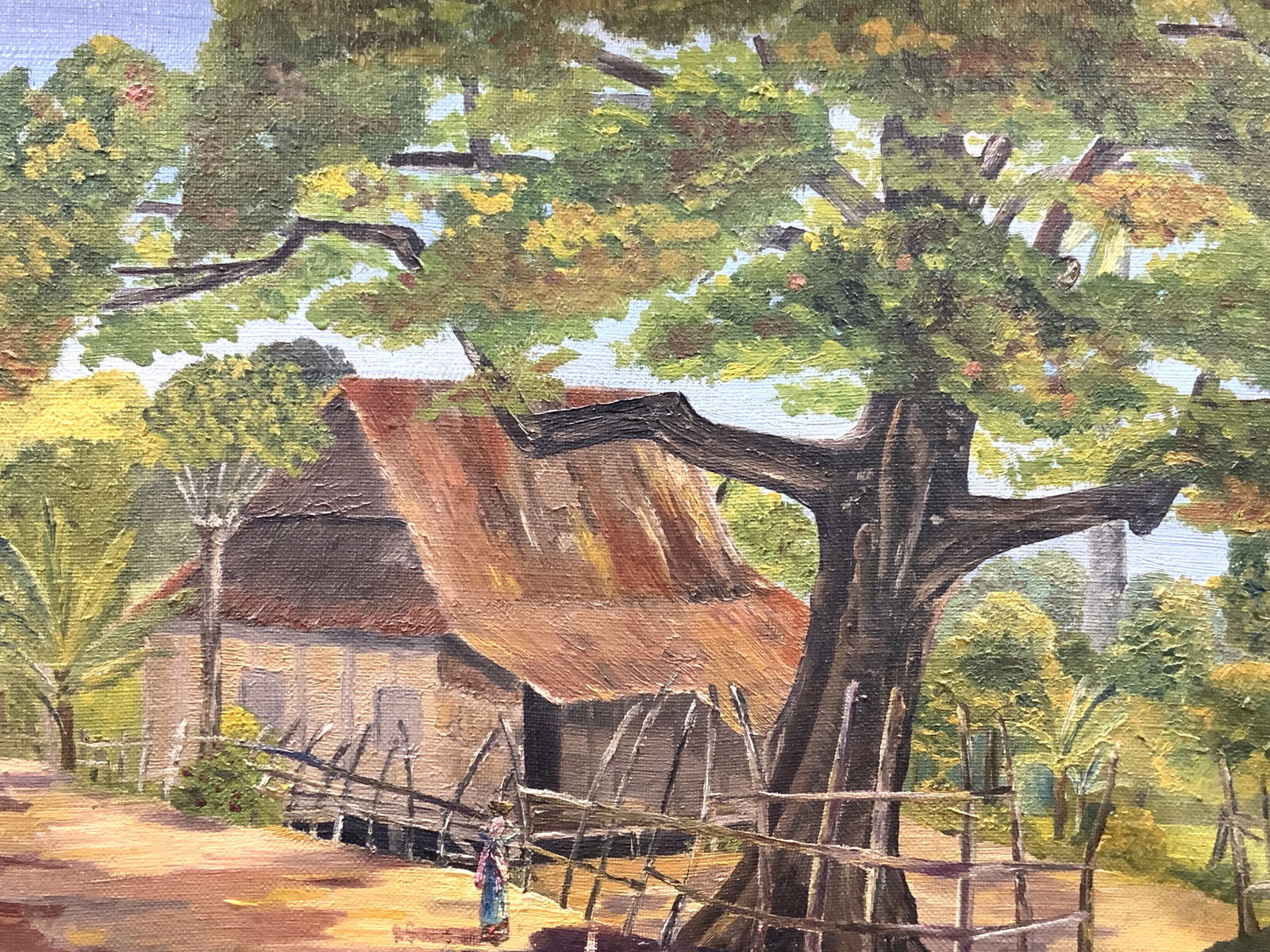 Essy Sgd Village House Oil Painting (1 of 10)