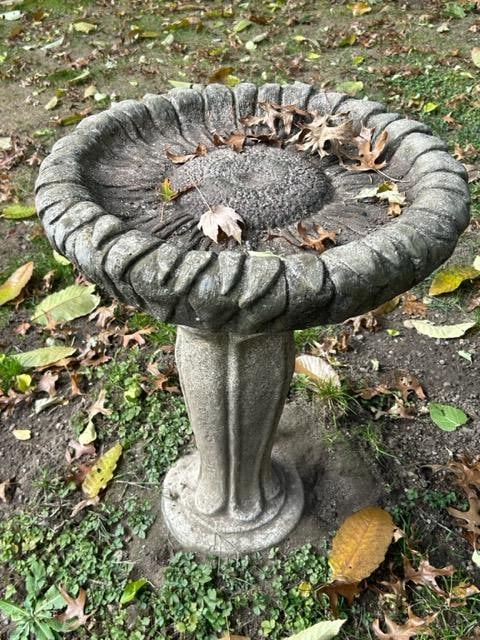 Vintage Cement Sunflower Birdbath 2ft (1 of 14)