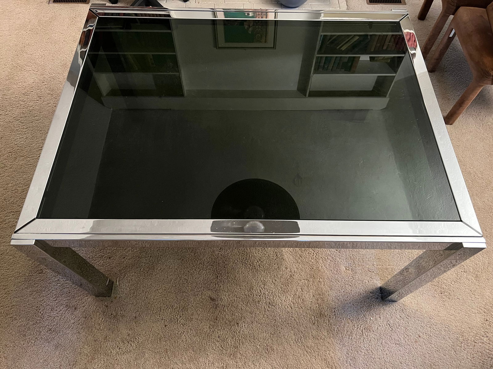 MILO BAUGHMAN DIA MCM Sliding Chrome & Glass Table (1 of 7)