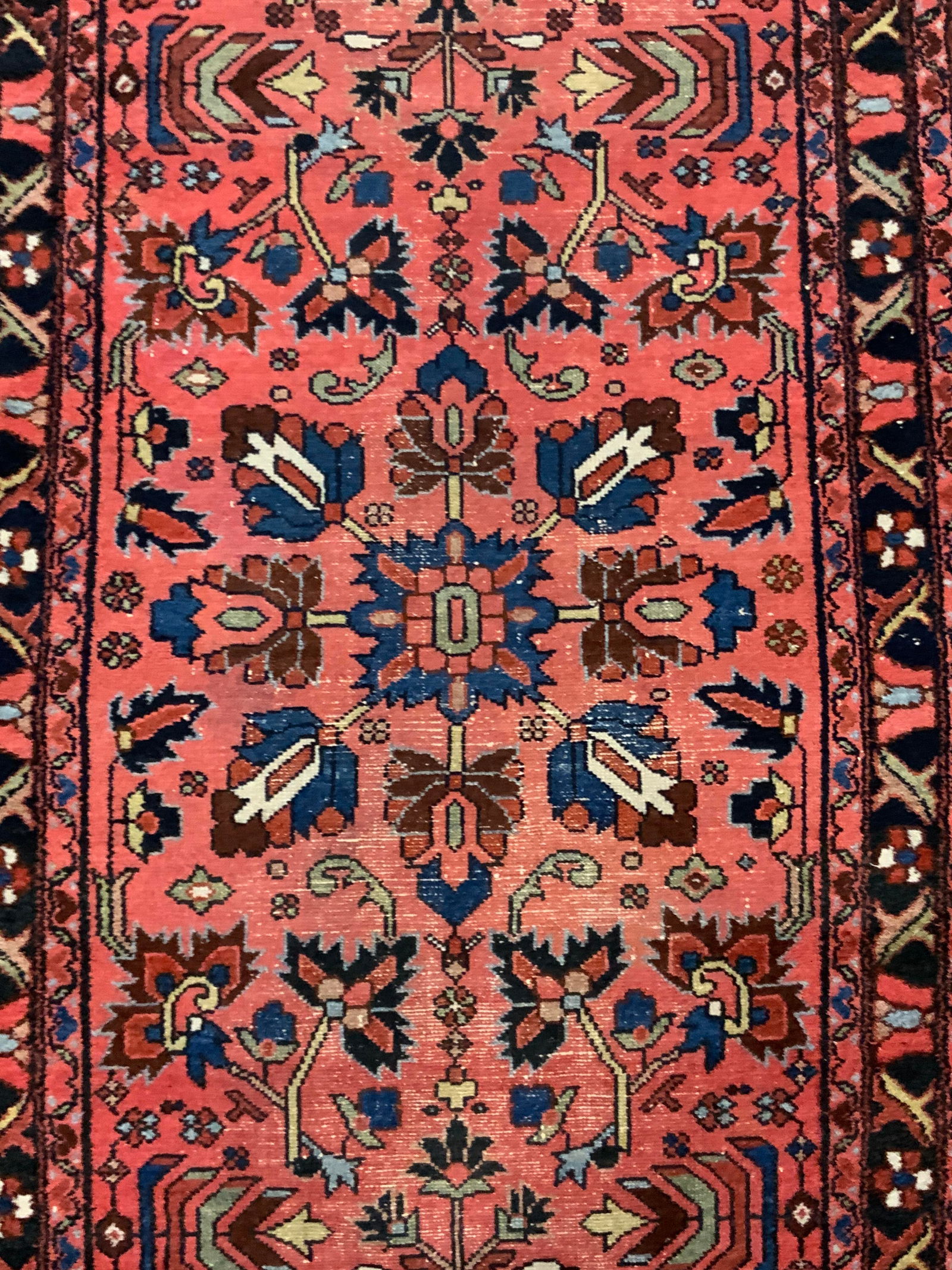 Vintage Handmade Persian Coral Toned Runner (1 of 15)