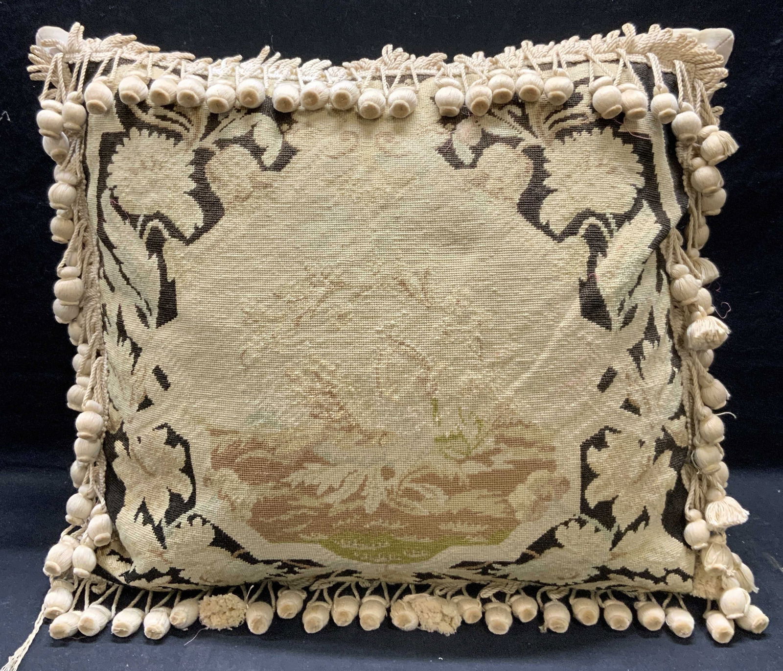 Antique Woven Floral Tapestry Pillow (1 of 7)