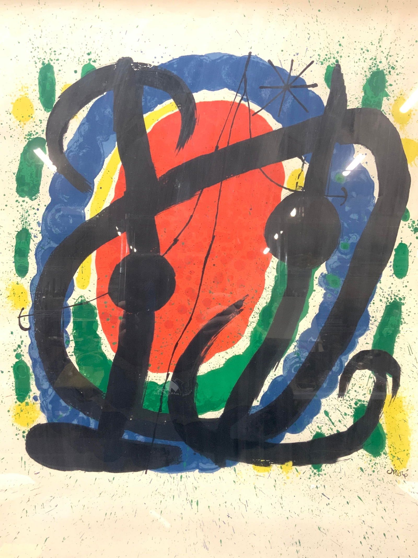 Miro Framed Abstract Silk Screen (1 of 11)