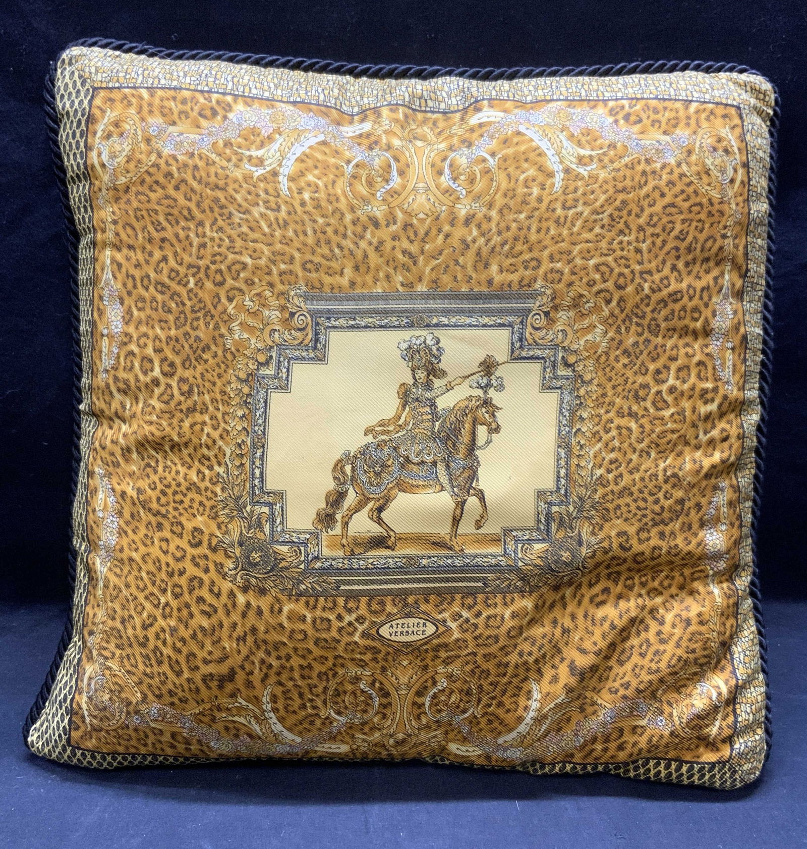 Vintage Atelier Versace Silk Accent Pillow, Italy. (1 of 7)