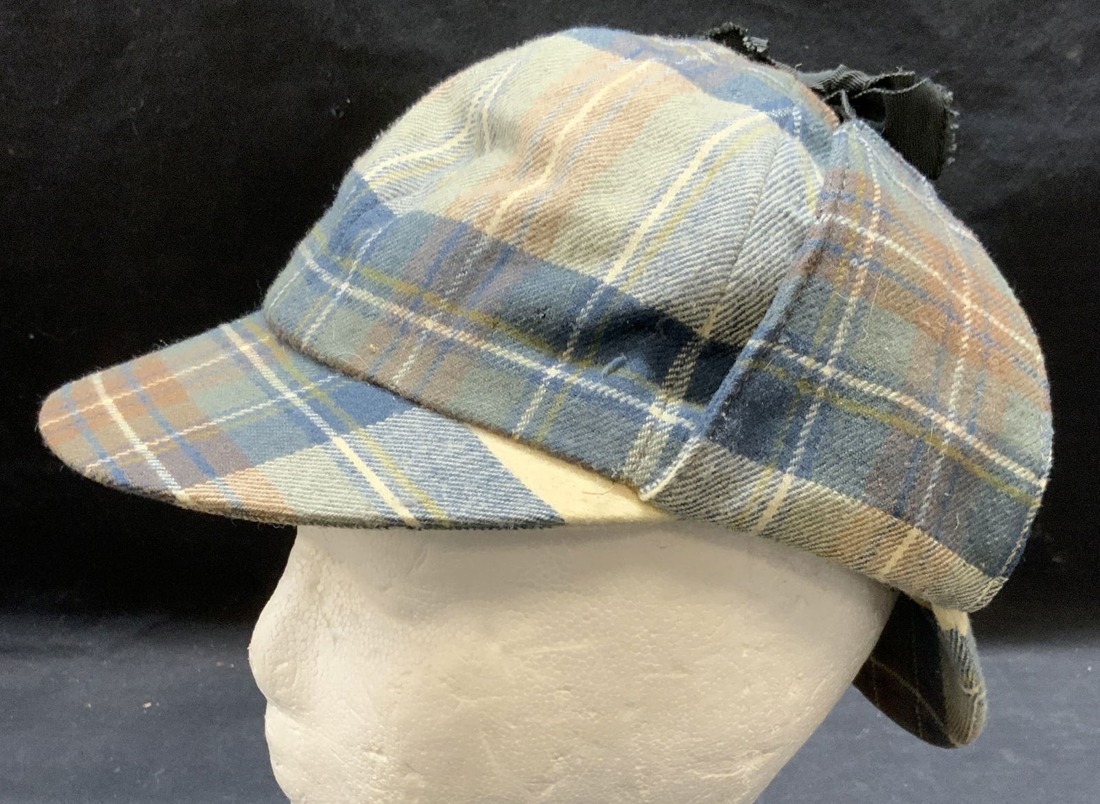 Westaway & Westaway Deerstalker Wool Plaid Hat, GB (1 of 7)