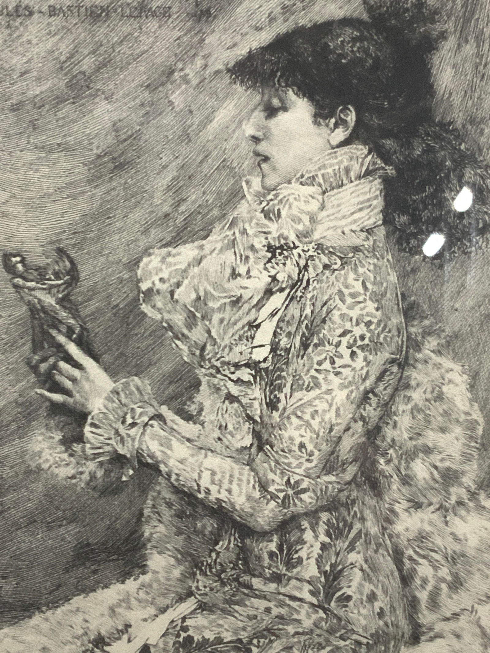 Jules Bastein Lepage Sarah Bernhardt Etching, 1819 (1 of 10)