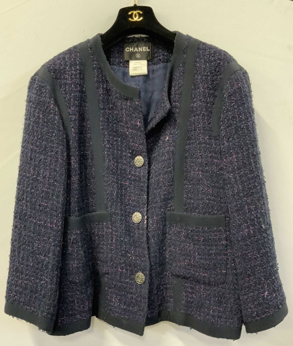 CHANEL Blue & Purple Tweed Jacket, France (1 of 16)