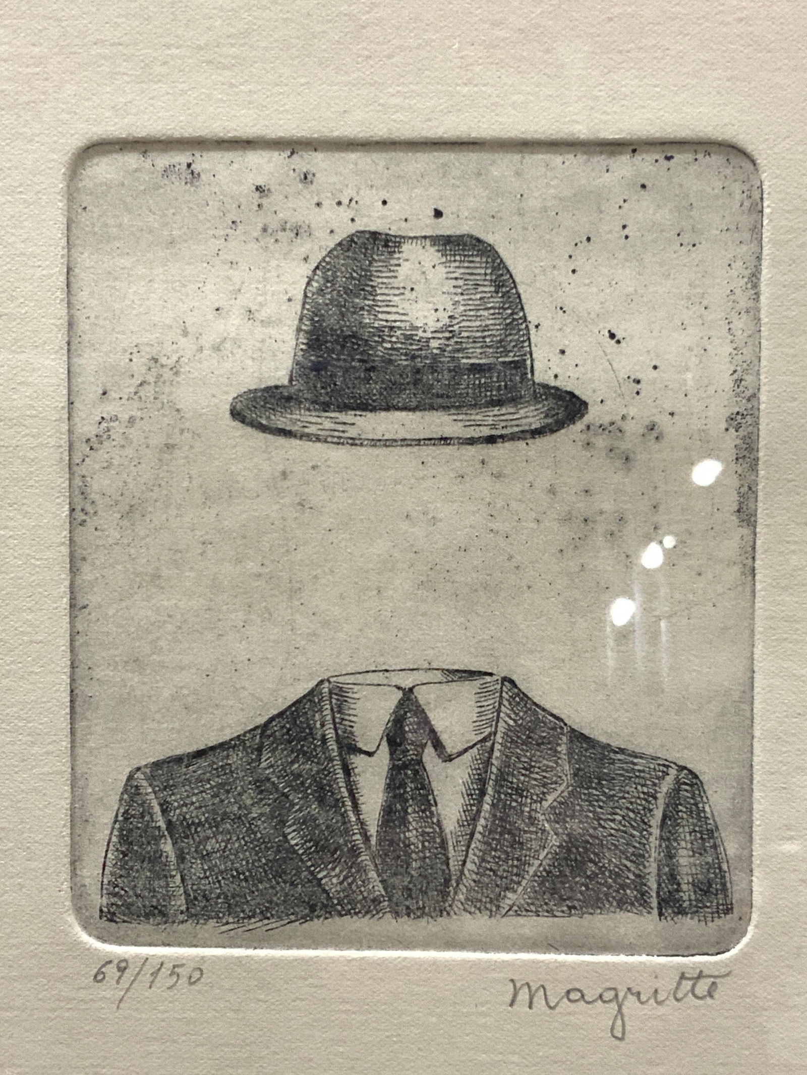 ATTR Magritte Sgd Headless Man Etching (1 of 10)