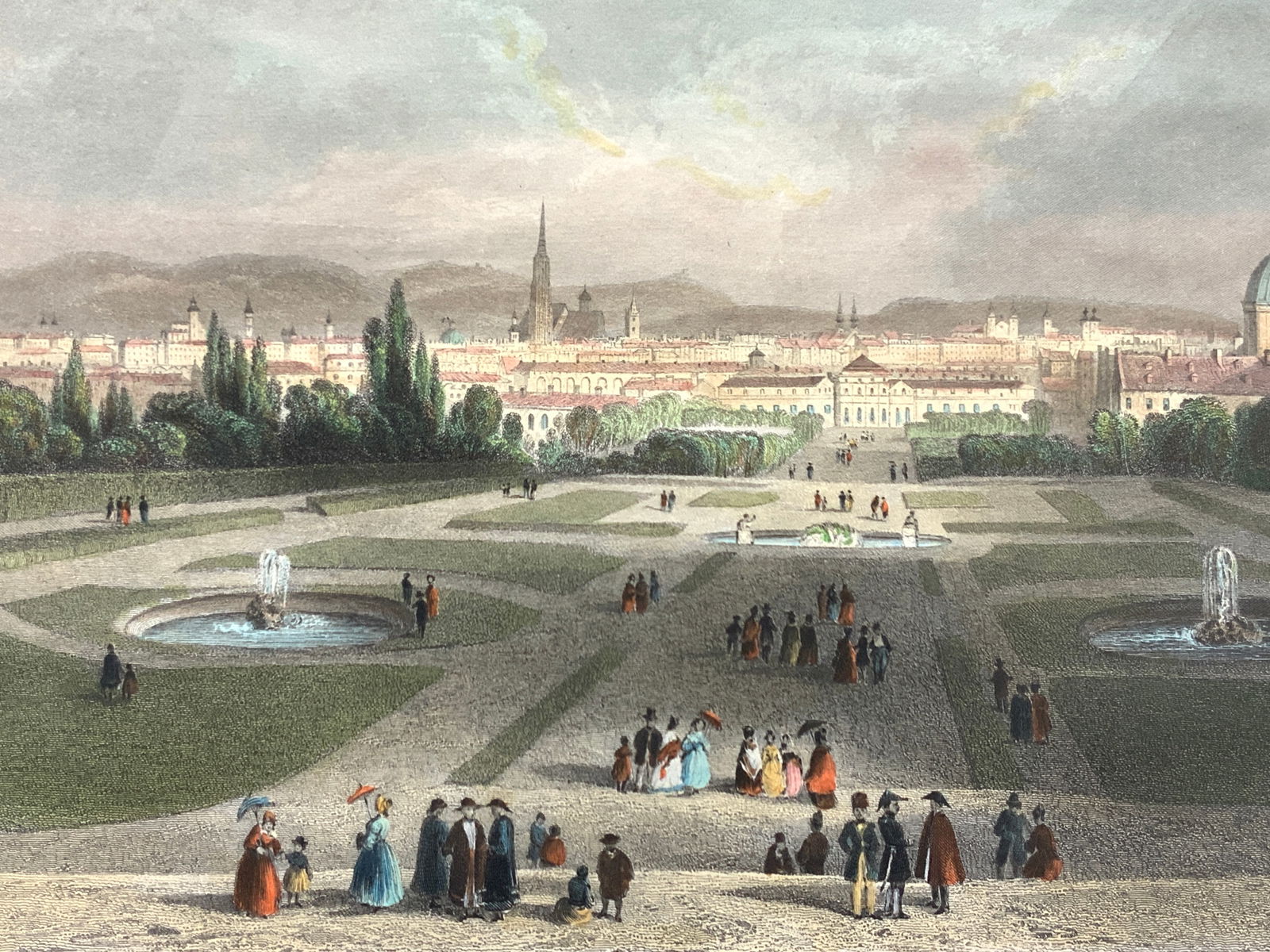 W.H.Bartlett & R.Wallis Colored Etching Vienna. (1 of 12)