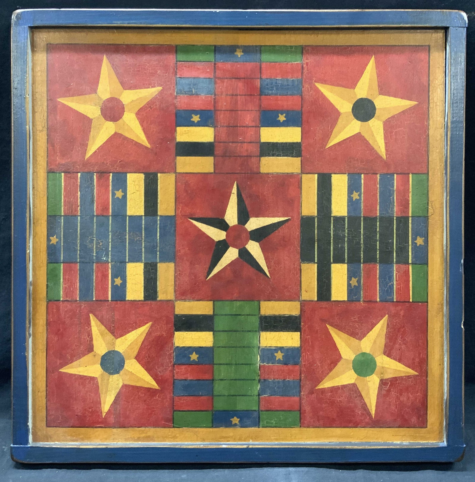 Antique J Hulbert Hand Painted Folk Art Game Board (1 of 10)
