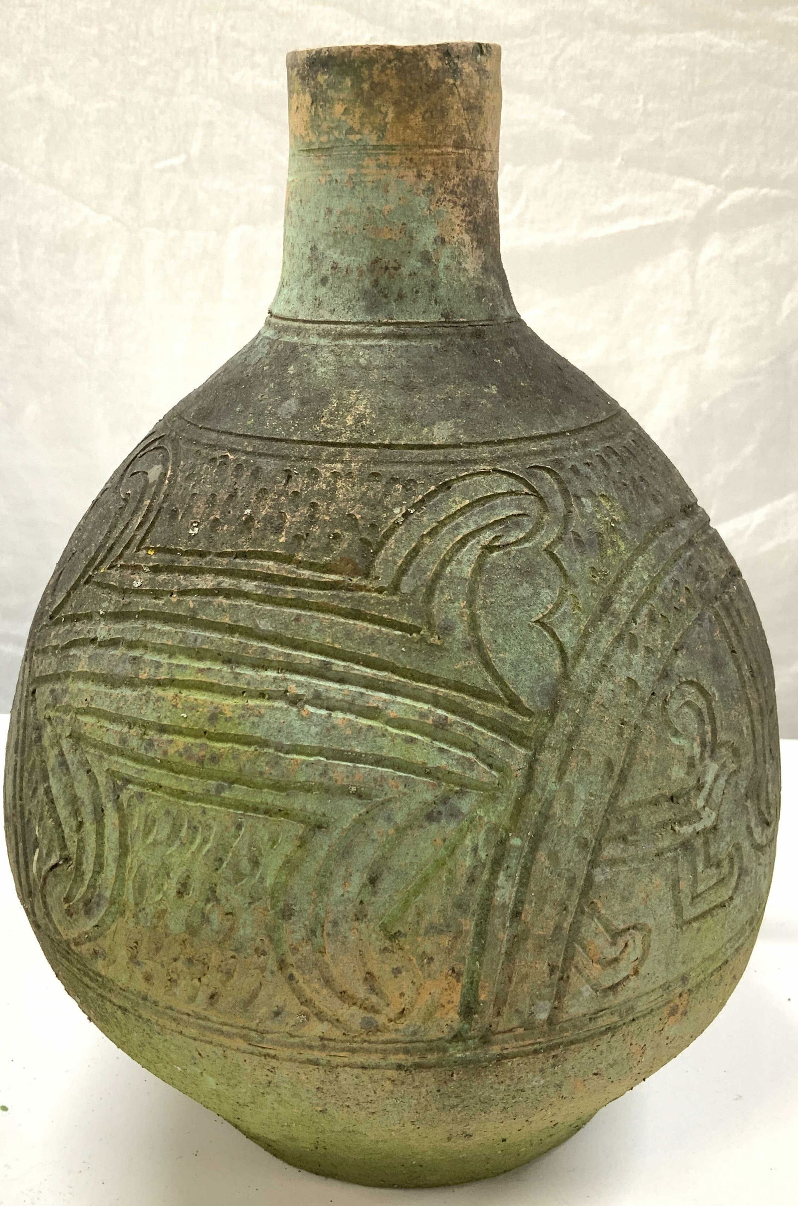 Terra Cotta Gourd Shape Pottery Jardiniere (1 of 7)