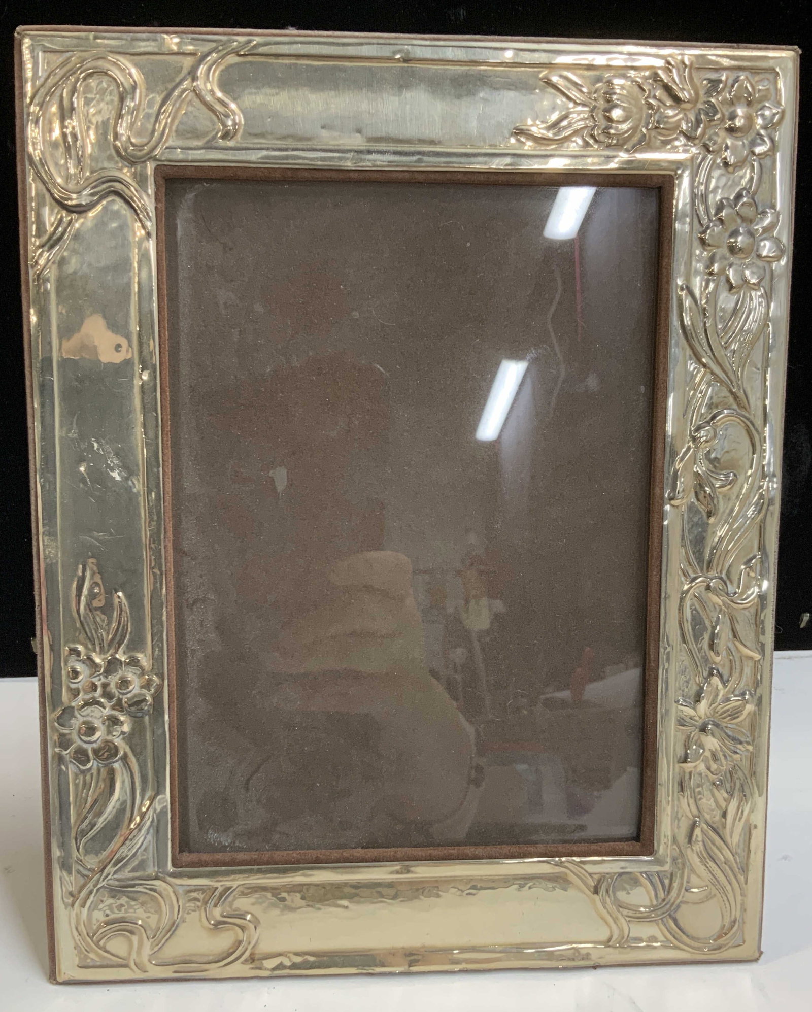 Sterling Silver Repousse Easel Photo Frame, Italy (1 of 9)