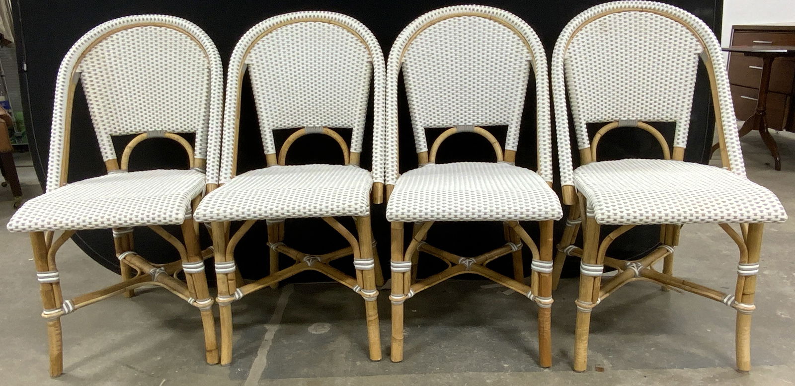 4 SERENA & LILY Riviera Rattan Bistro Side Chairs (1 of 14)