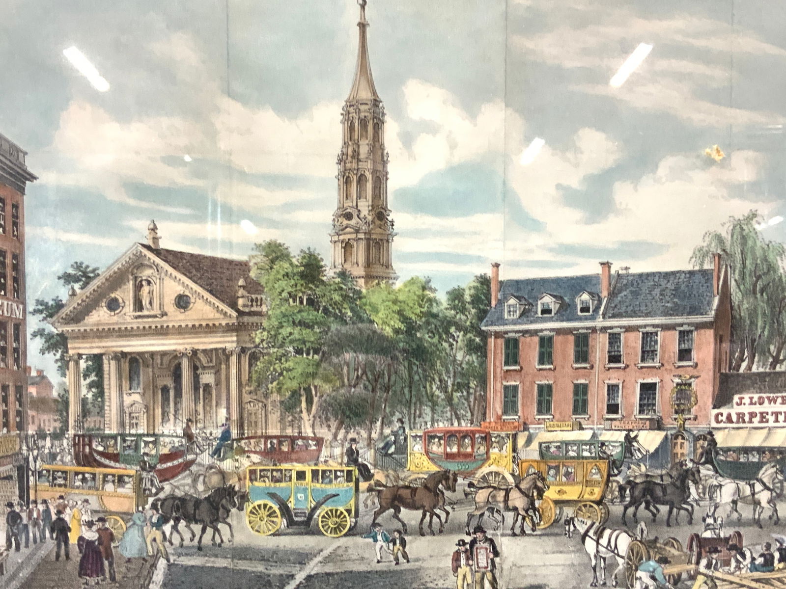 St Pauls Church Hand Color Litho 1831 (1 of 13)