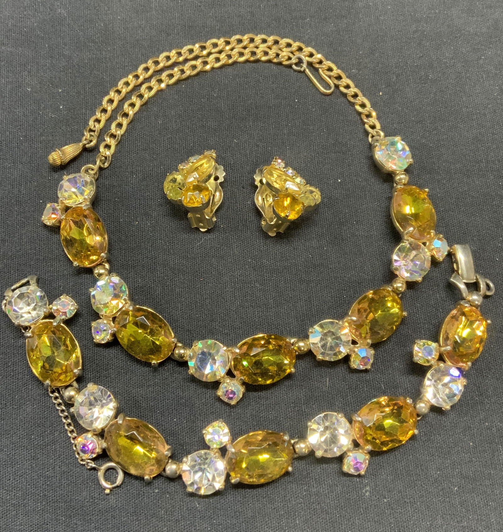3 SCHIAPARELLI Crystal Necklace & Bracelet (1 of 13)
