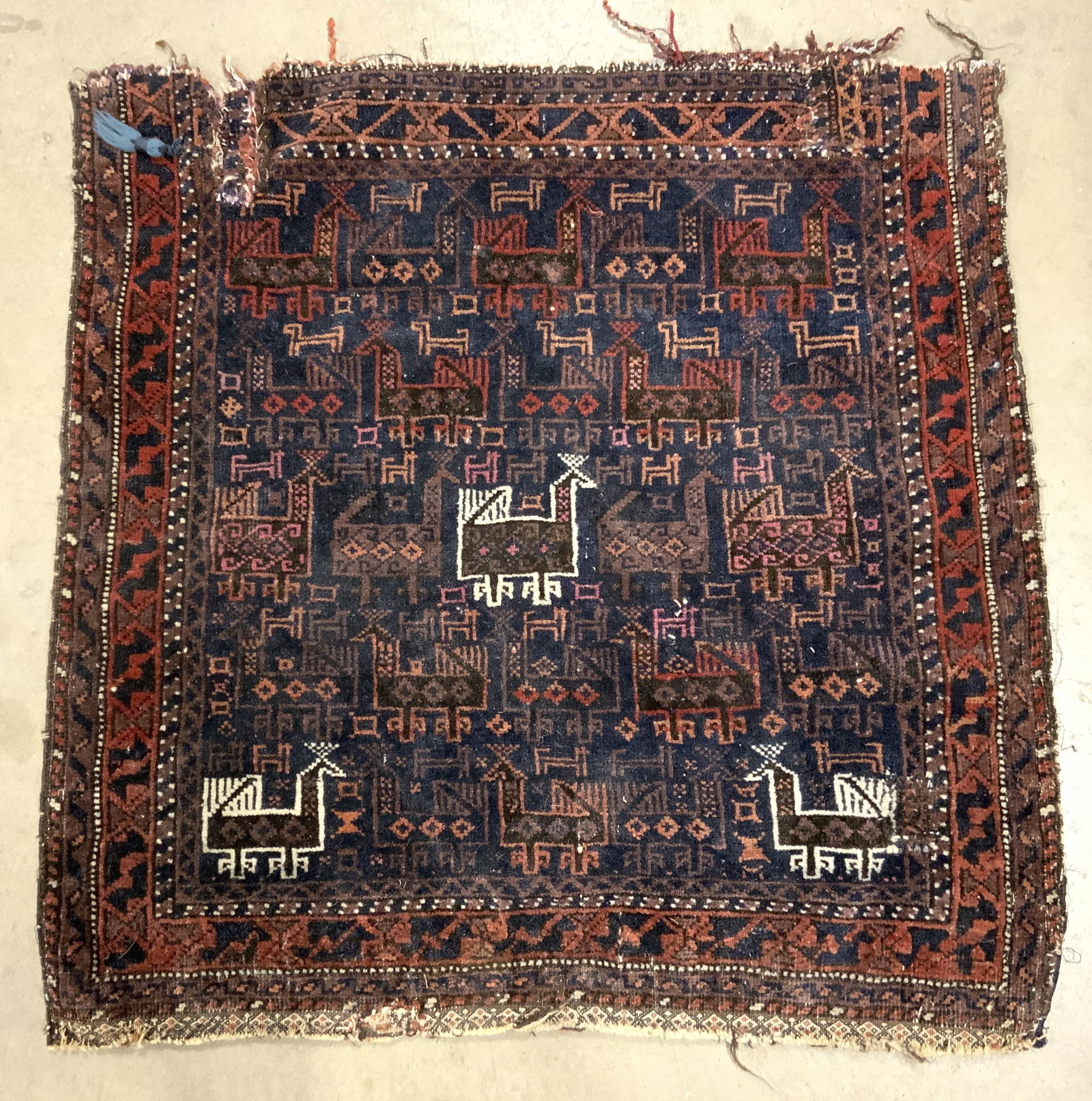 Vintage Handmade Afghan Wool Rug (1 of 7)