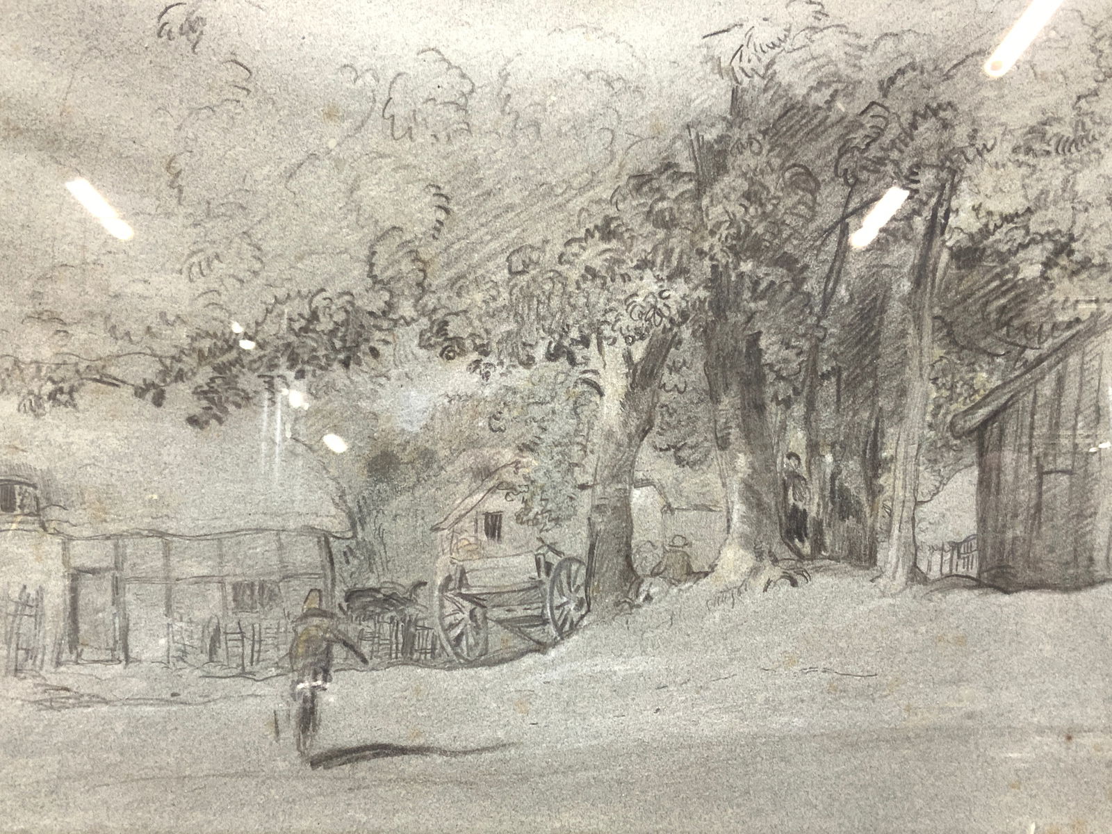 William Collins RA 1847 Graphite Landscape Drawing (1 of 9)