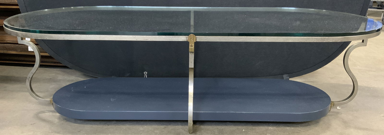 TOMMI PARZINGER MCM Glass & Steel Coffee Table (1 of 9)