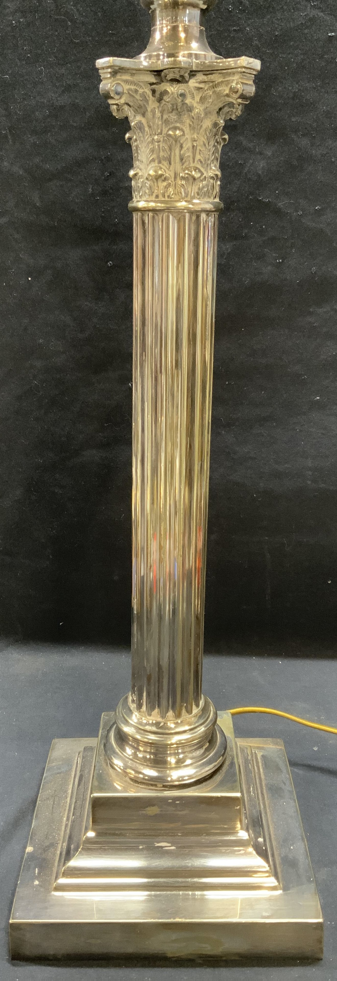 Antique GS Silver Plated Corinthian Column Lamp (1 of 11)