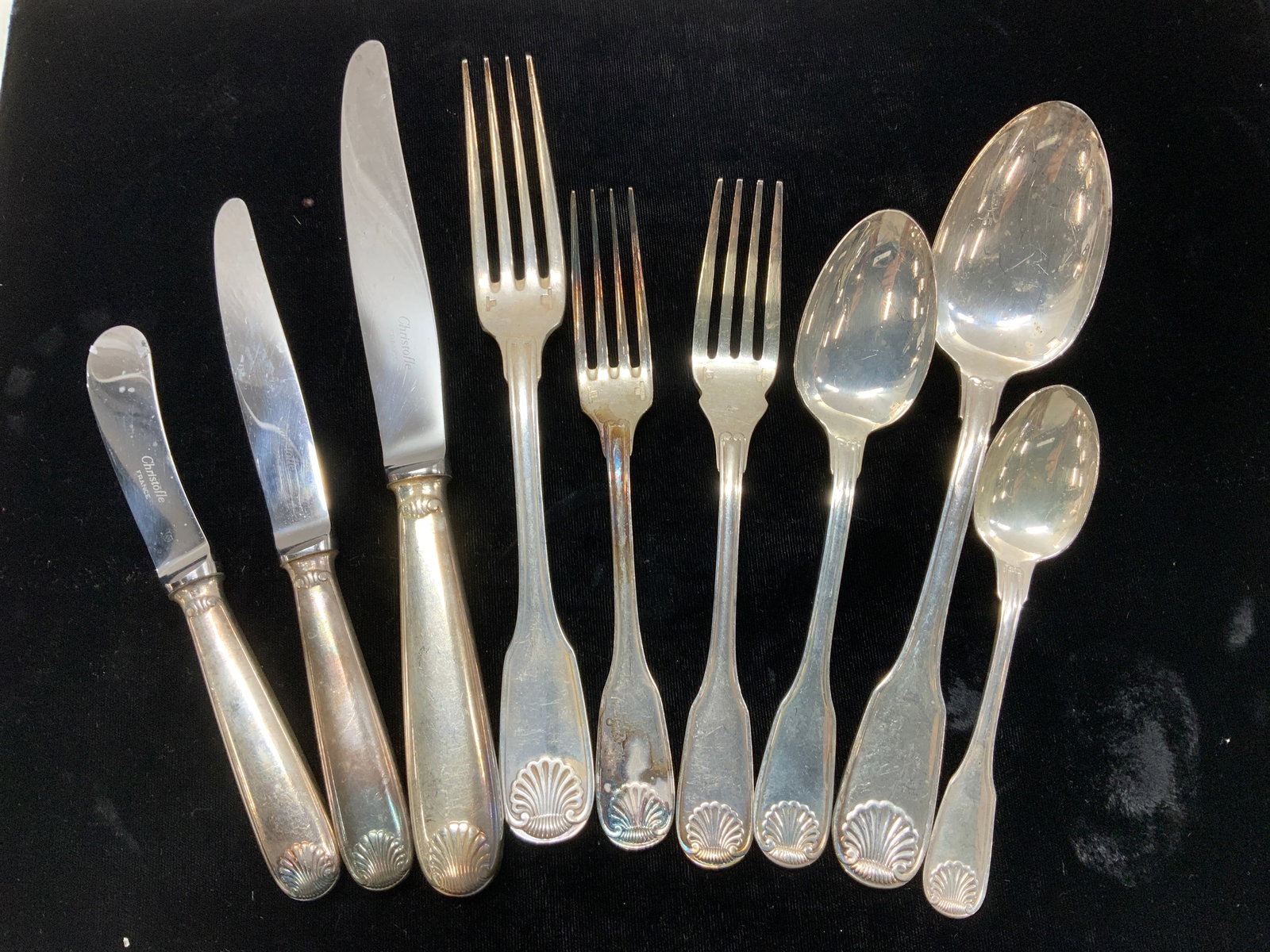 CHRISTOFLE Silver Pl Vendome Flatware Set 86, France (1 of 8)