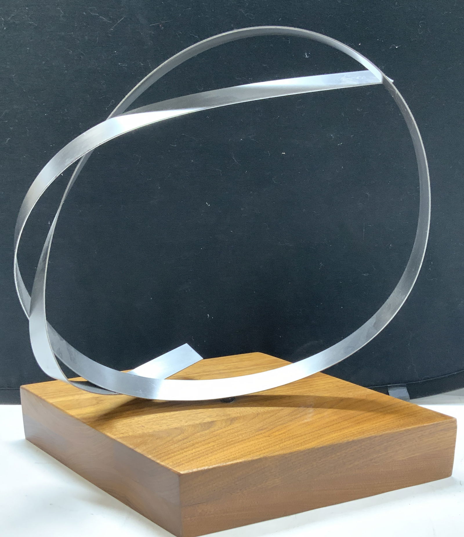 MCM Joe Gitterman Steel Circle Sculpture, Teak 2ft (1 of 8)